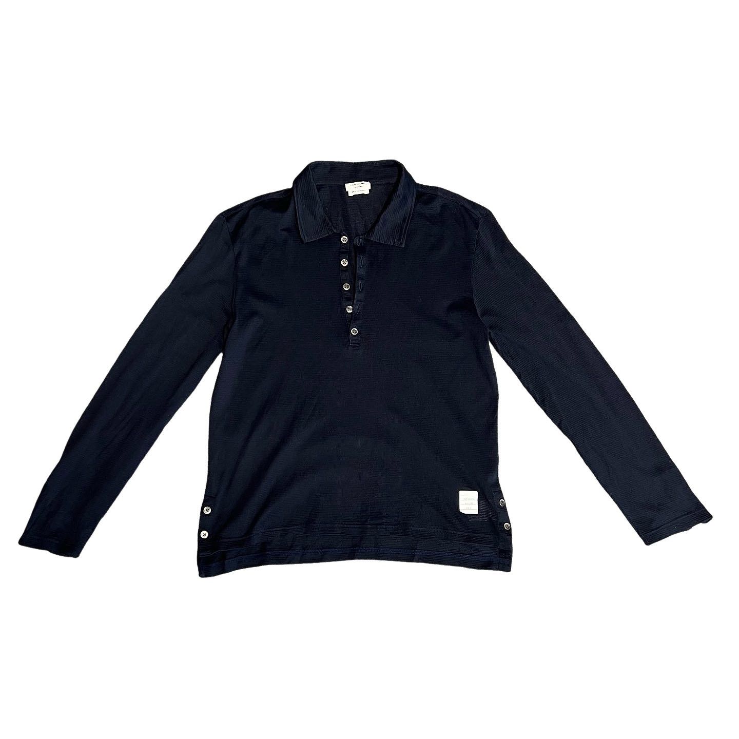 Thom Browne Thom Browne Four-Bar Polo Long-Sleeve Shirt | Grailed