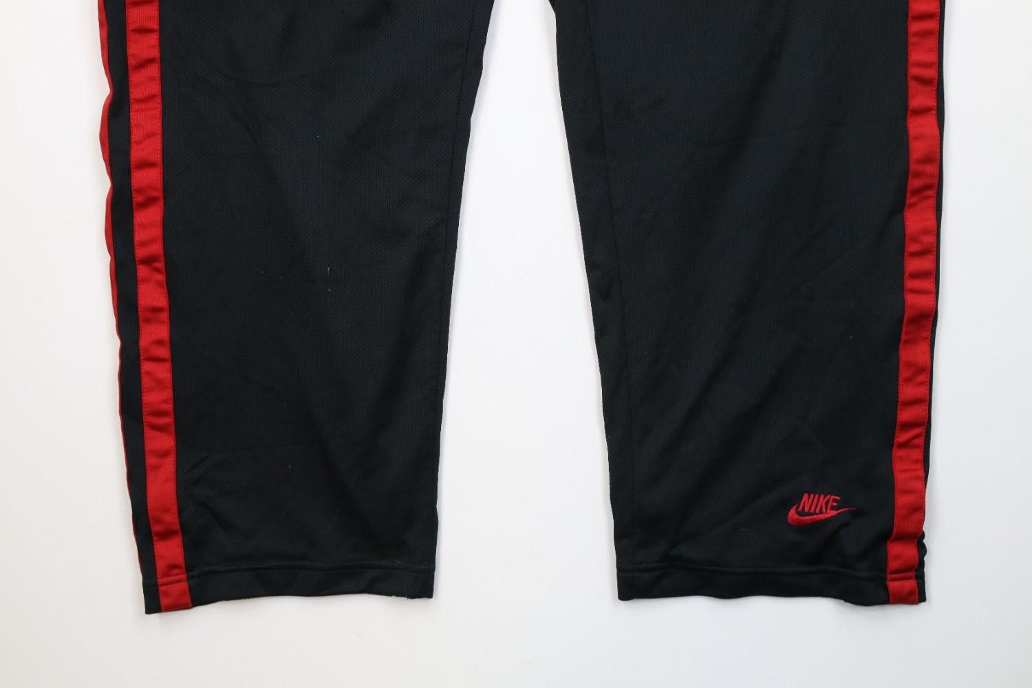 Nike Vintage Y2K Nike Scott Mini Swoosh Mesh Wide Leg Pants Black Size US 36 / EU 52 - 4 Thumbnail