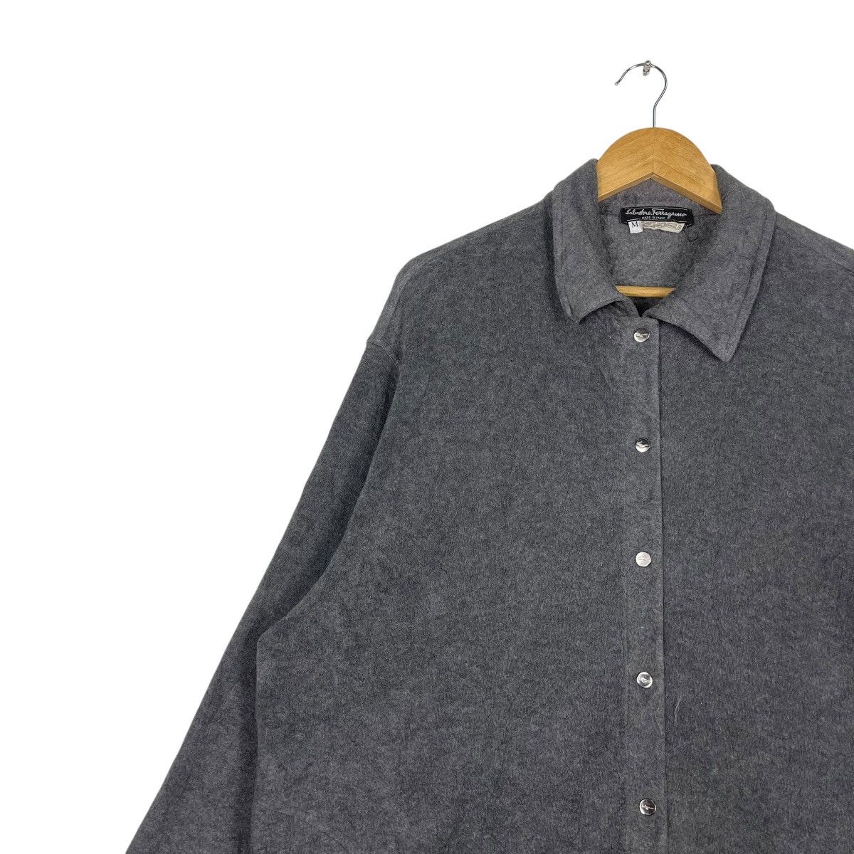 Designer × Salvatore Ferragamo 💥SALVATORE FERRAGAMO BUTTON LONG WOOL JACKET Size US M / EU 48-50 / 2 - 6 Thumbnail
