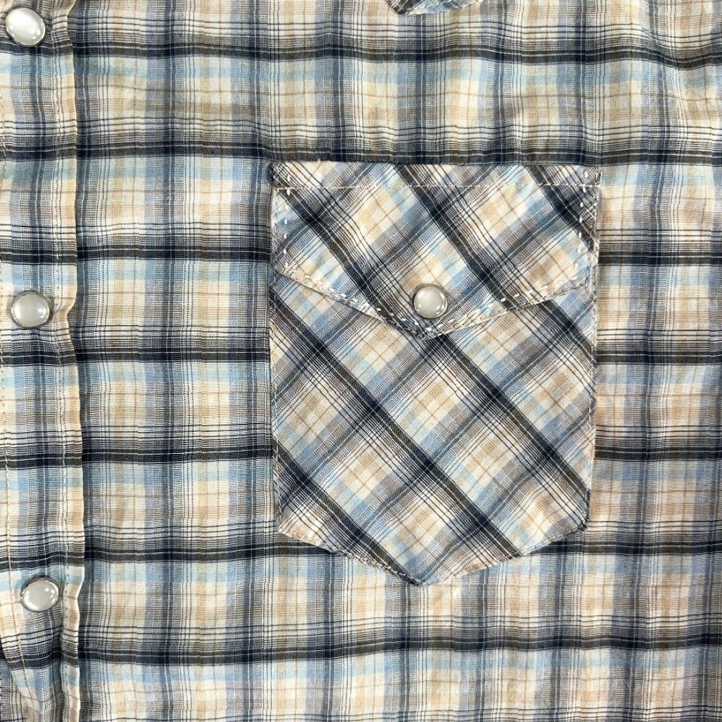 Vintage Senor De Los Cielos Western Shirt Adult LARGE White Blue Plaid Cowboy Size US L / EU 52-54 / 3 - 4 Thumbnail