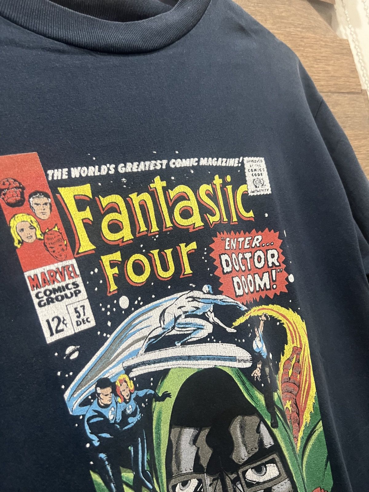 Marvel Comics × Vintage 00s Fantastic Four Enter Doctor Doom Comics Poster Promo Size US L / EU 52-54 / 3 - 6 Thumbnail