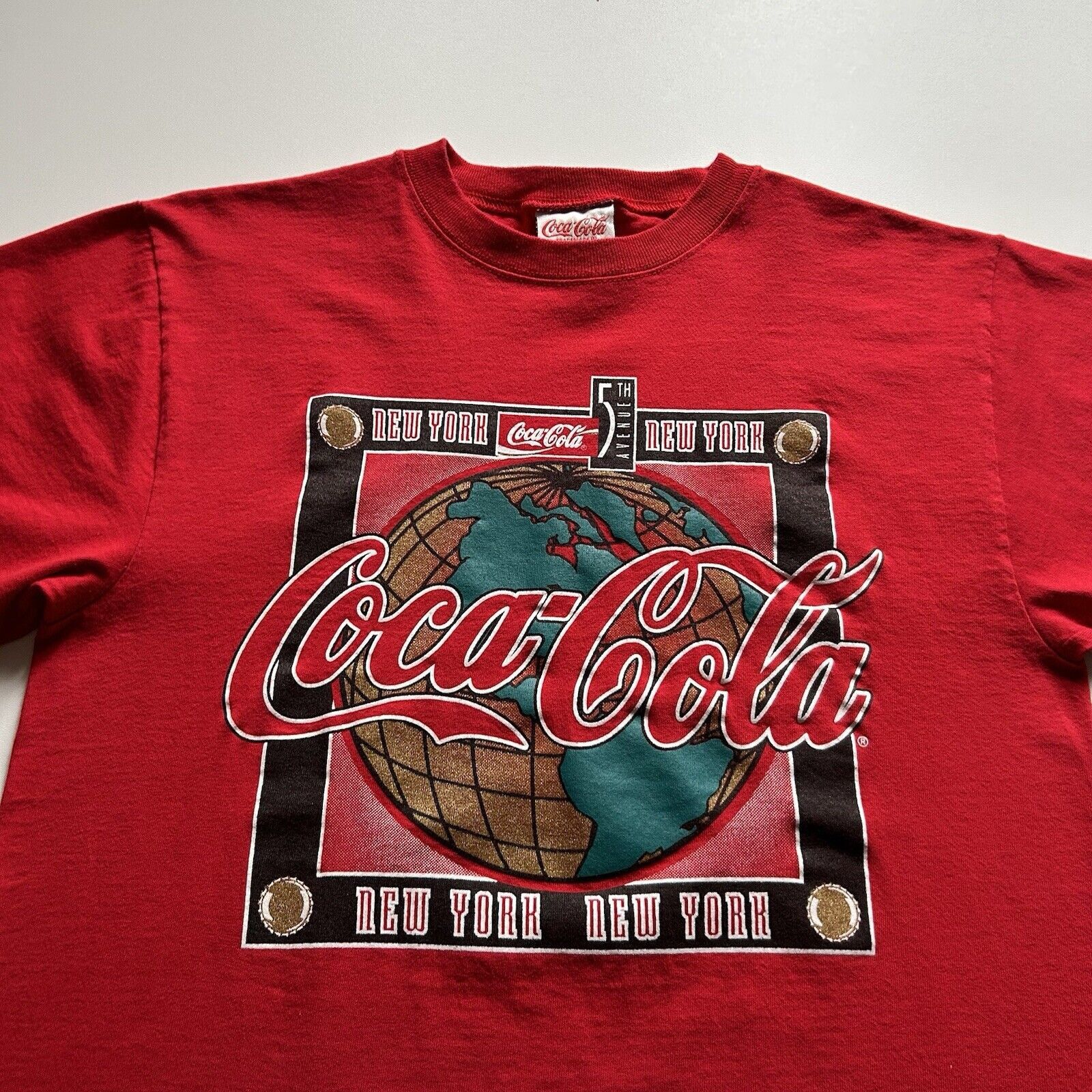 Coca Cola Vintage 90s Coca Cola New York T Shirt Small Made In USA NYC Size US S / EU 44-46 / 1 - 2 Thumbnail