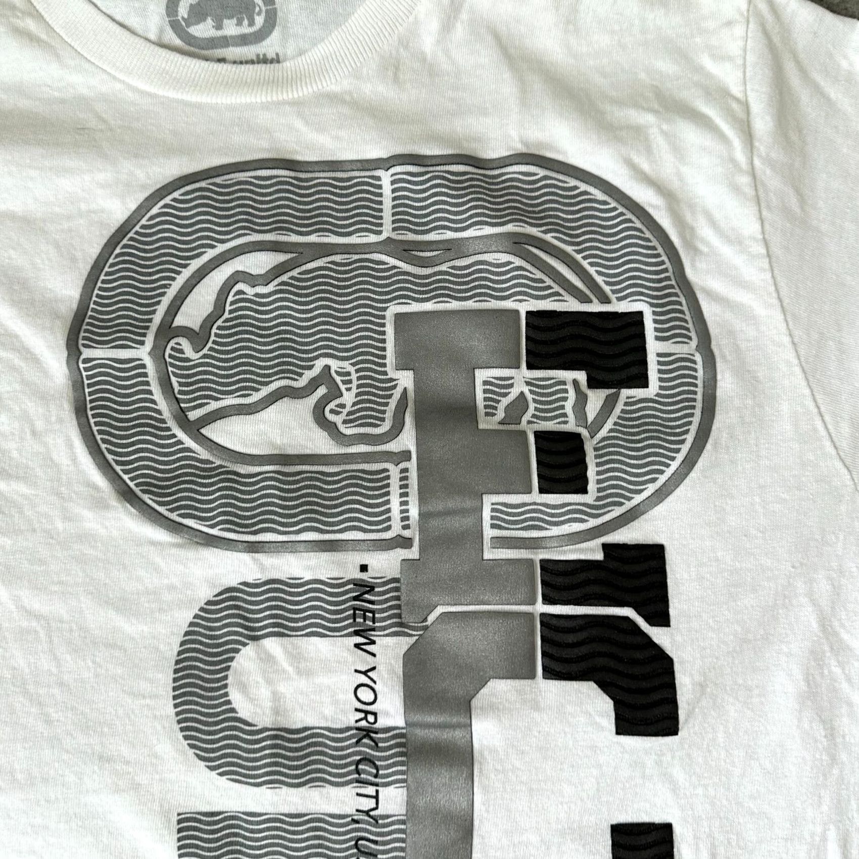 Ecko Unltd. ECKO Shirt Adult Medium White Tee Big Logo Tee Mens Size US M / EU 48-50 / 2 - 2 Thumbnail