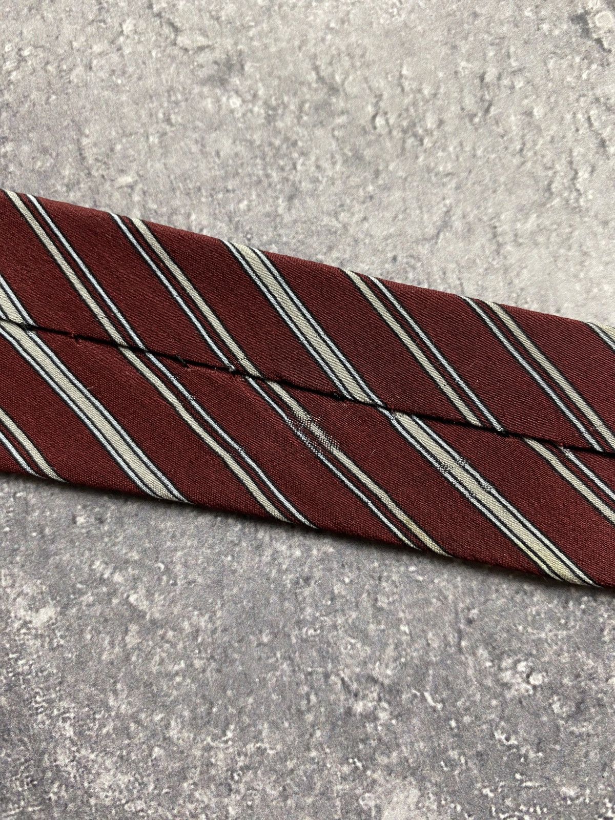 Christian Dior Monsieur Vintage Christian Dior Paris Striped Silk Tie Luxury France Size ONE SIZE - 17 Thumbnail