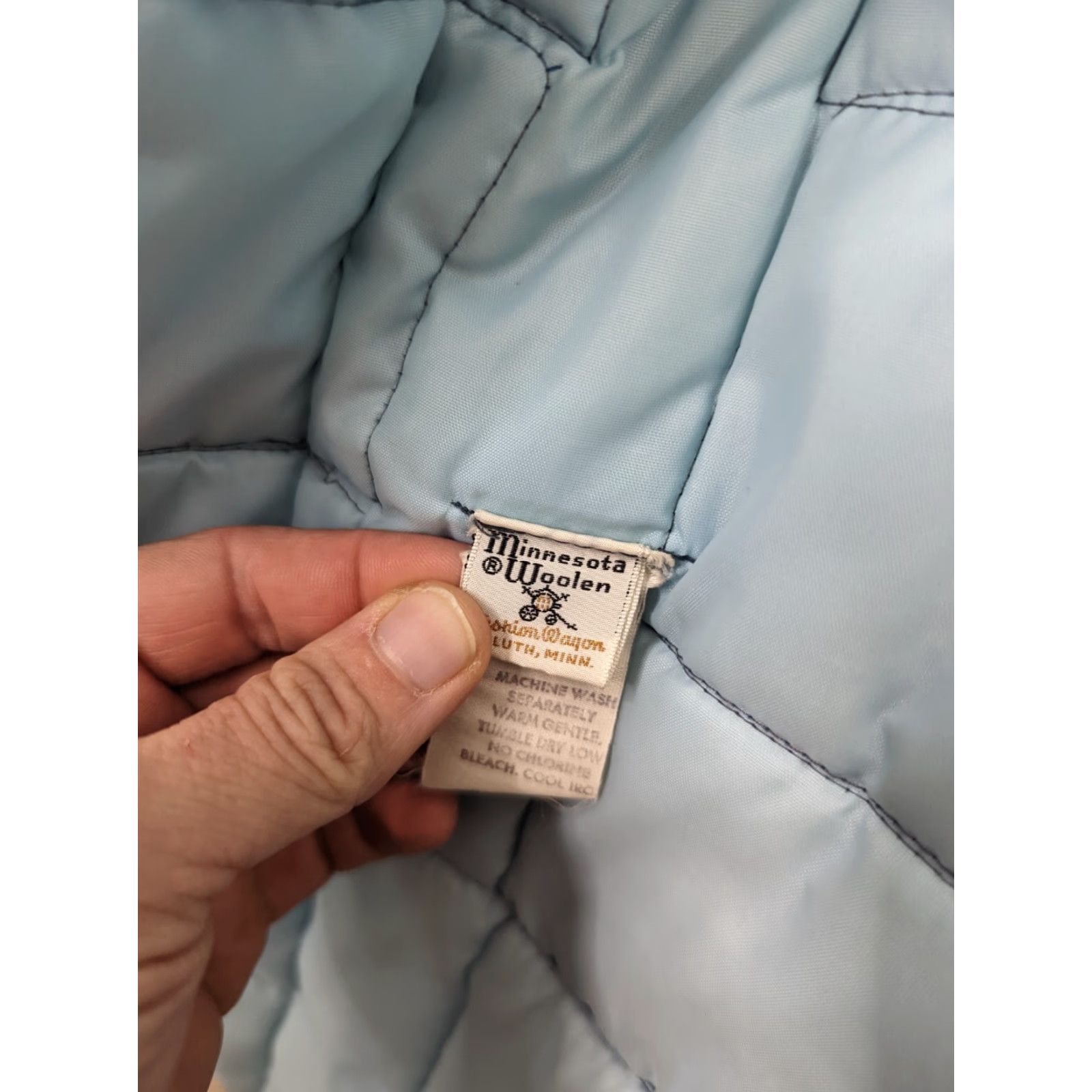 Doublet VINTAGE Women's Coat Puffer Jacket Blue L 70s 80s Quilted Zip Pockets Zipper Size L / US 10 / IT 46 - 4 Thumbnail