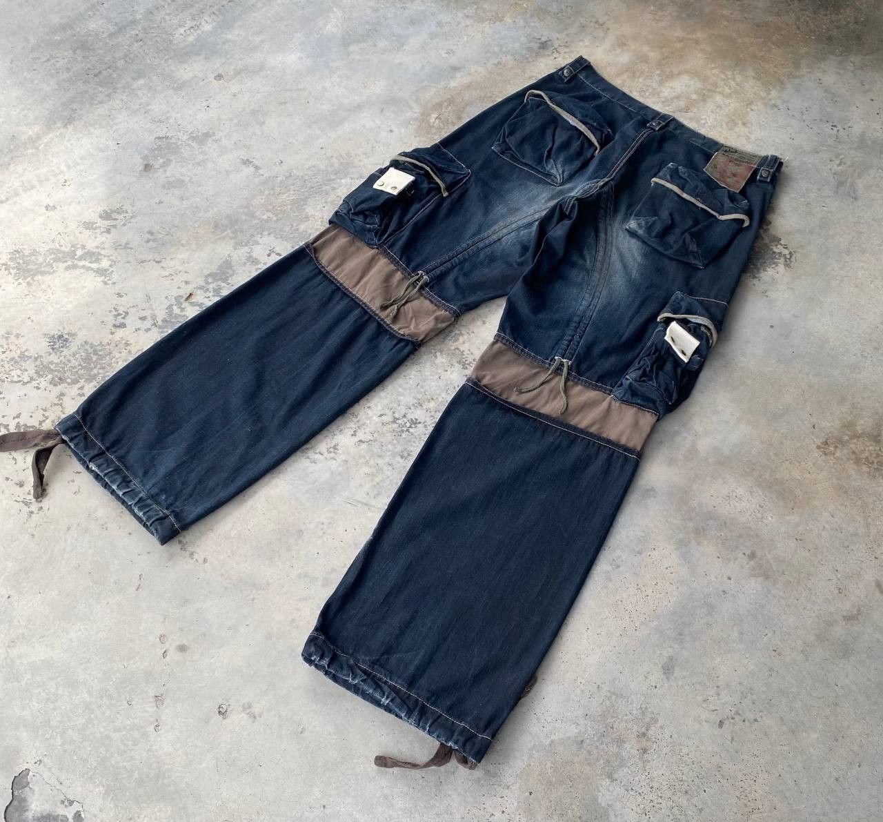 PPFM Rare Archival PPFM "Yellow Riot" Paratrooper Cargo Denim Size US 35 - 11 Thumbnail