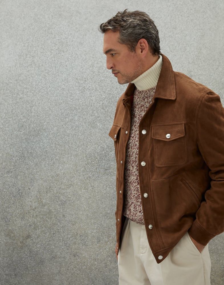 Brunello Cucinelli o1w1db11024 Leather Jackets in Brown Size US XL / EU 56 / 4 - 2 Thumbnail