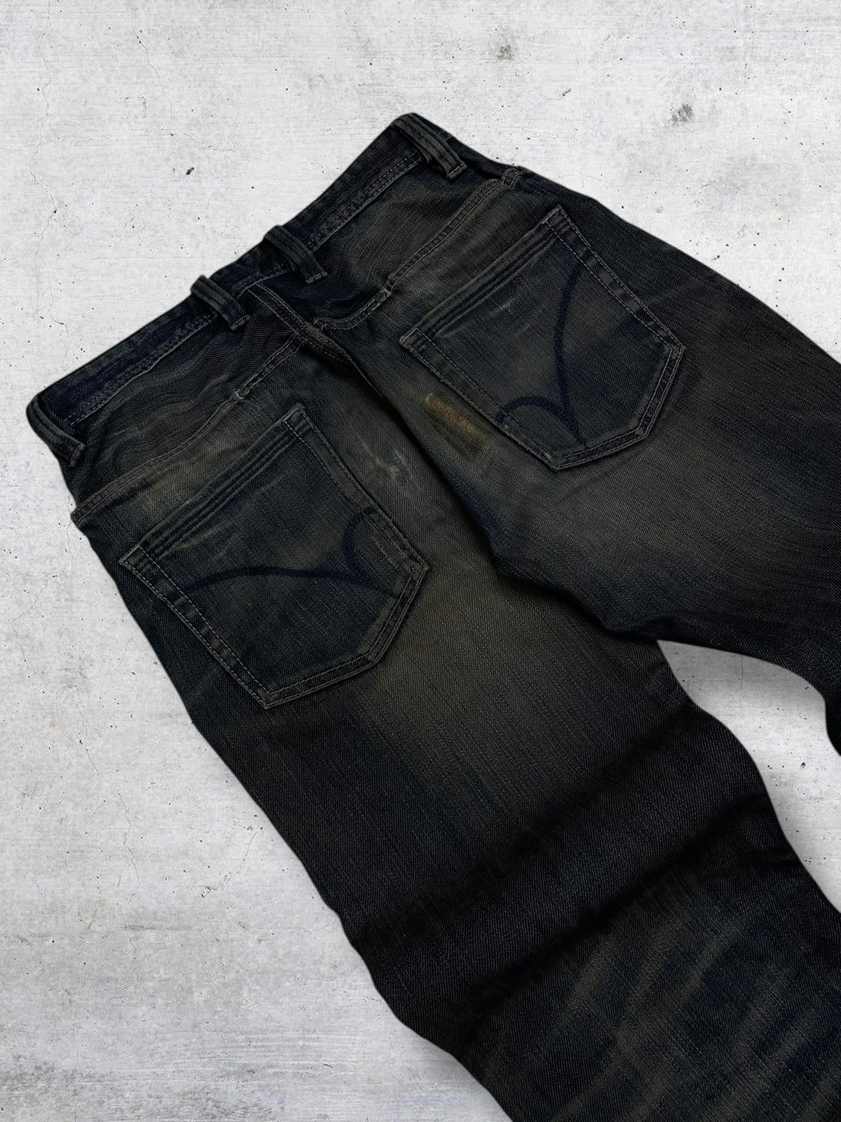 If Six Was Nine VINTAGE BACK NUMBER OG DESIGNER JAPAN 90 MUDWASH STYLE DENIM Size US 28 / EU 44 - 14 Thumbnail