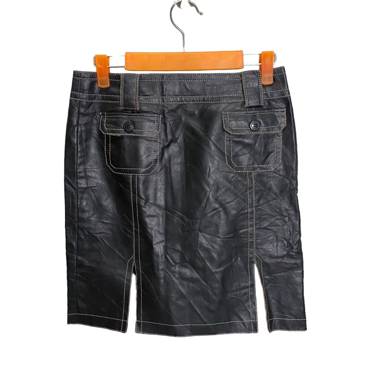 Burberry Buuberry blue label mini skirt syntetic leather Size 29" - 11 Thumbnail