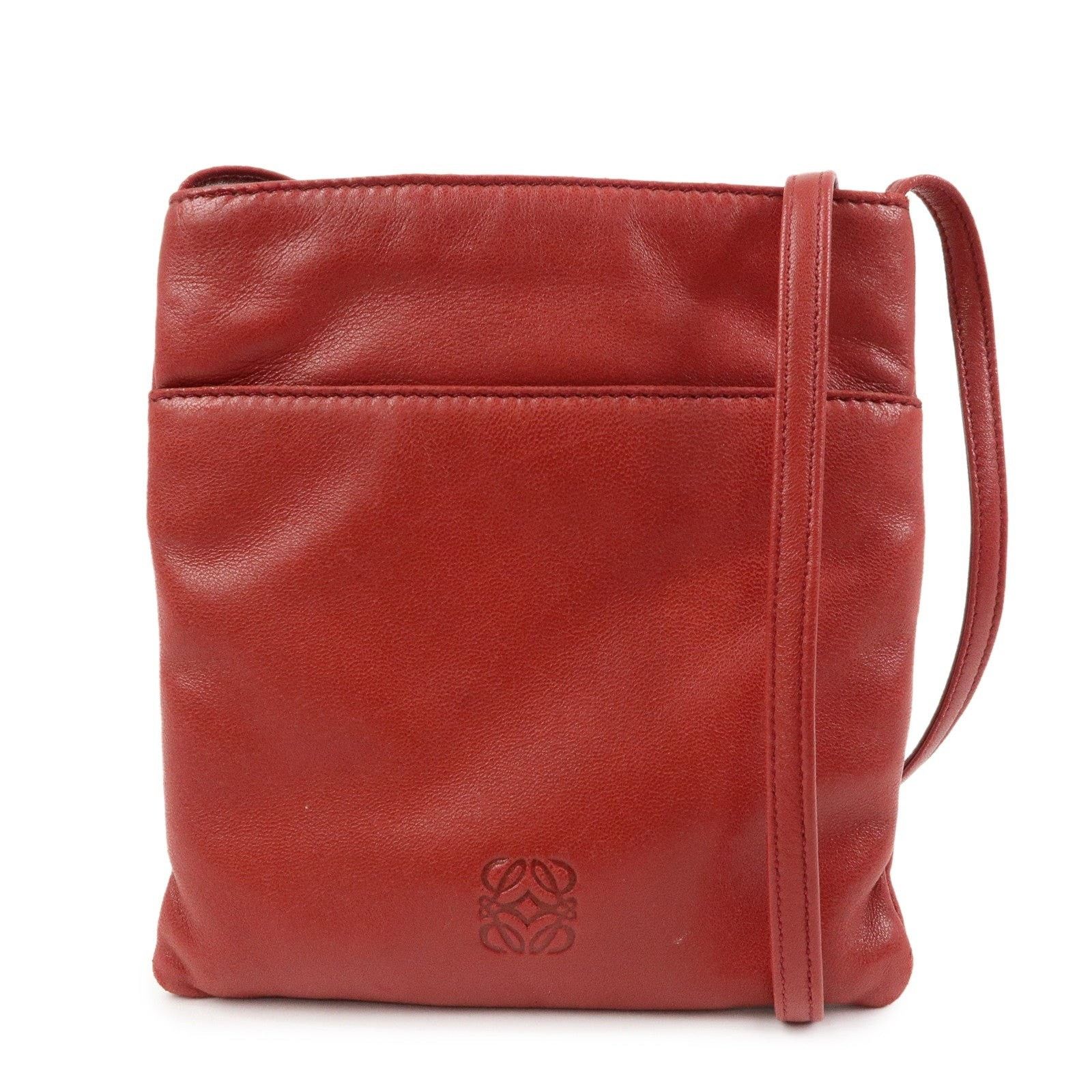 Loewe Loewe Anagram Nappa Leather Crossbody Bag Red Size ONE SIZE - 1 Thumbnail