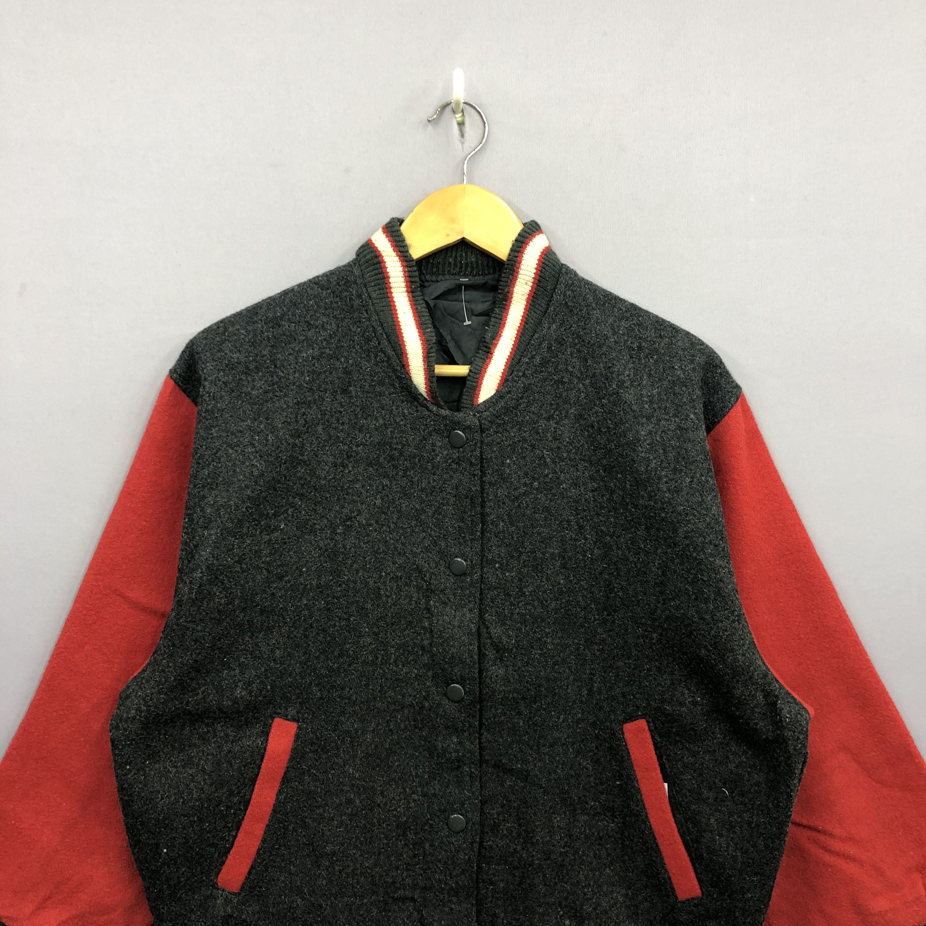 Japanese Brand × Vintage Vintage 90s Japanese Varsity Wool Harajuku Jacket Size US M / EU 48-50 / 2 - 3 Thumbnail