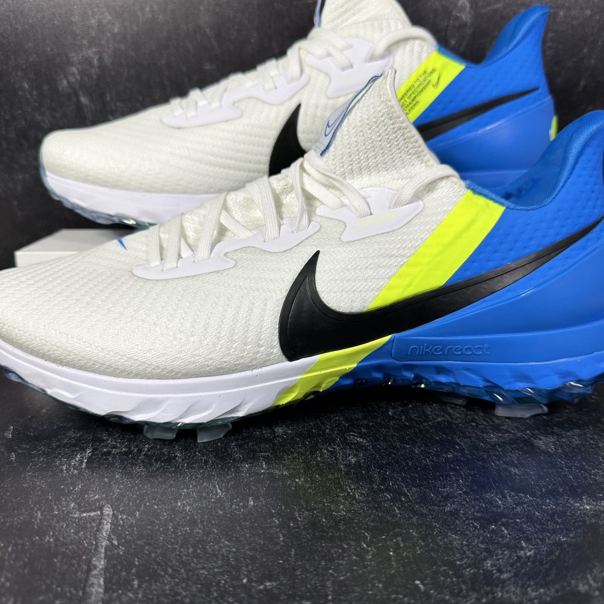 Nike NIKE AIR ZOOM INFINITY TOUR BASEBALL BLUE VOLT SPIKED GOLF Size US 12.5 / EU 45-46 - 7 Thumbnail