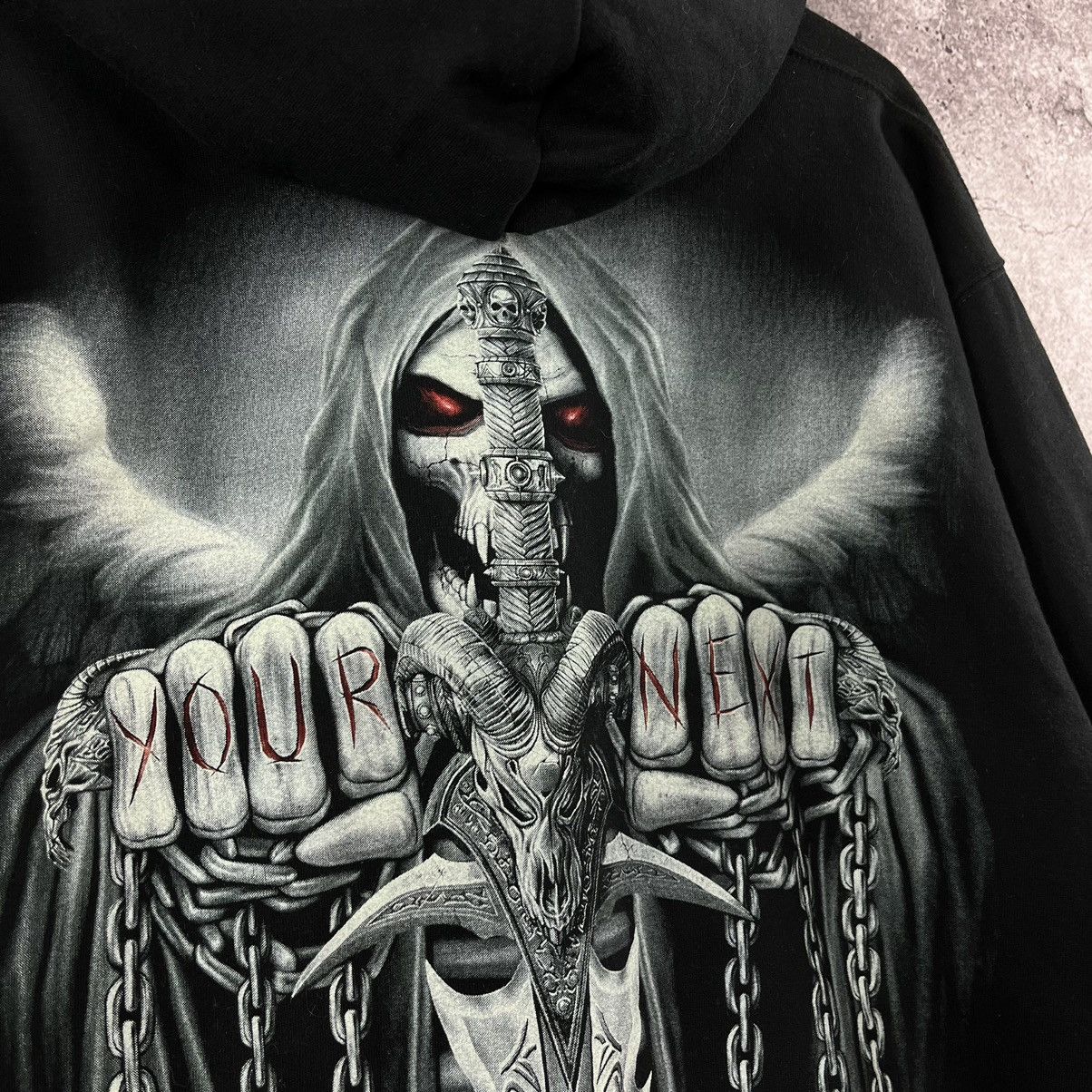 Other Vintage Wild Skulls Hoodie Neon Logo Gothic Street Style Size US XL / EU 56 / 4 - 7 Thumbnail