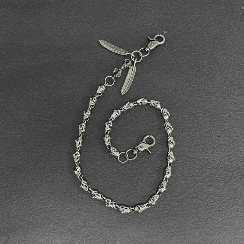 Jewelry Punk Waist Pants Chain Wallet Chain Skull Keychain Size ONE SIZE - 4 Thumbnail