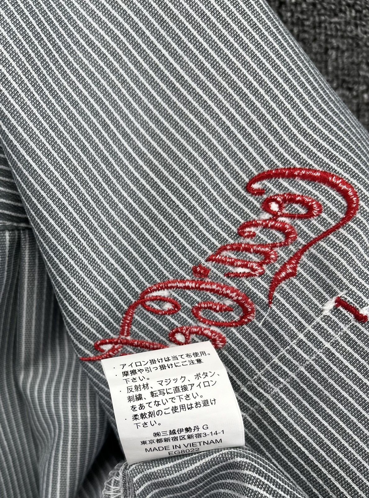 Coca Cola × Flannel Coca Cola Hickory Striped Workwear Shirts Button Up Flannel Size US L / EU 52-54 / 3 - 7 Thumbnail