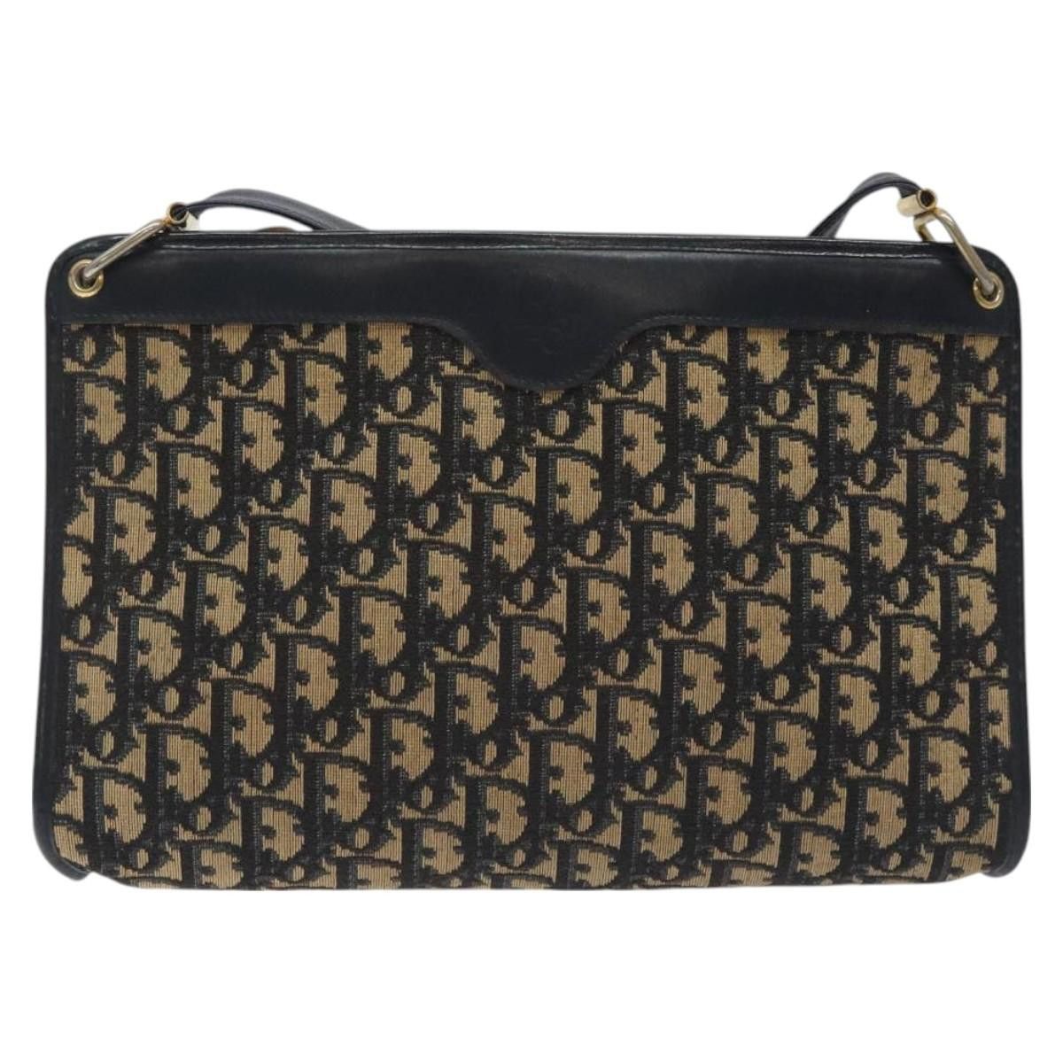 Dior DIOR Trotter Canvas Shoulder Bag Navy Gold Size ONE SIZE - 2 Thumbnail