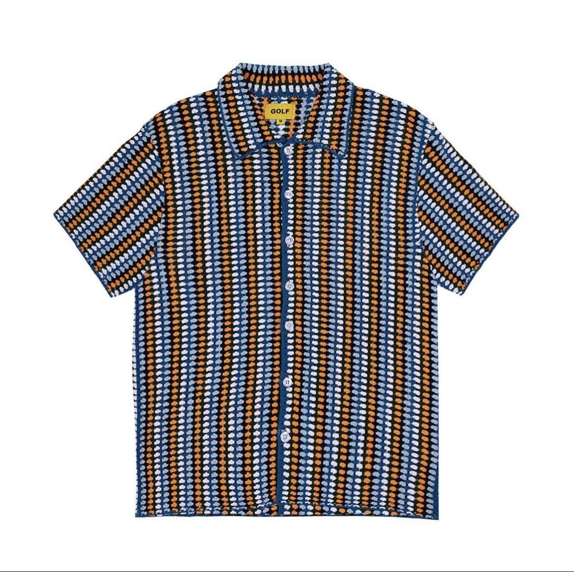 トップス Golf Wang Crochet Camp Shirt Buy GOLF WANG Crochet Camp Shirt 'Pink Combo' - SS23TS1005
