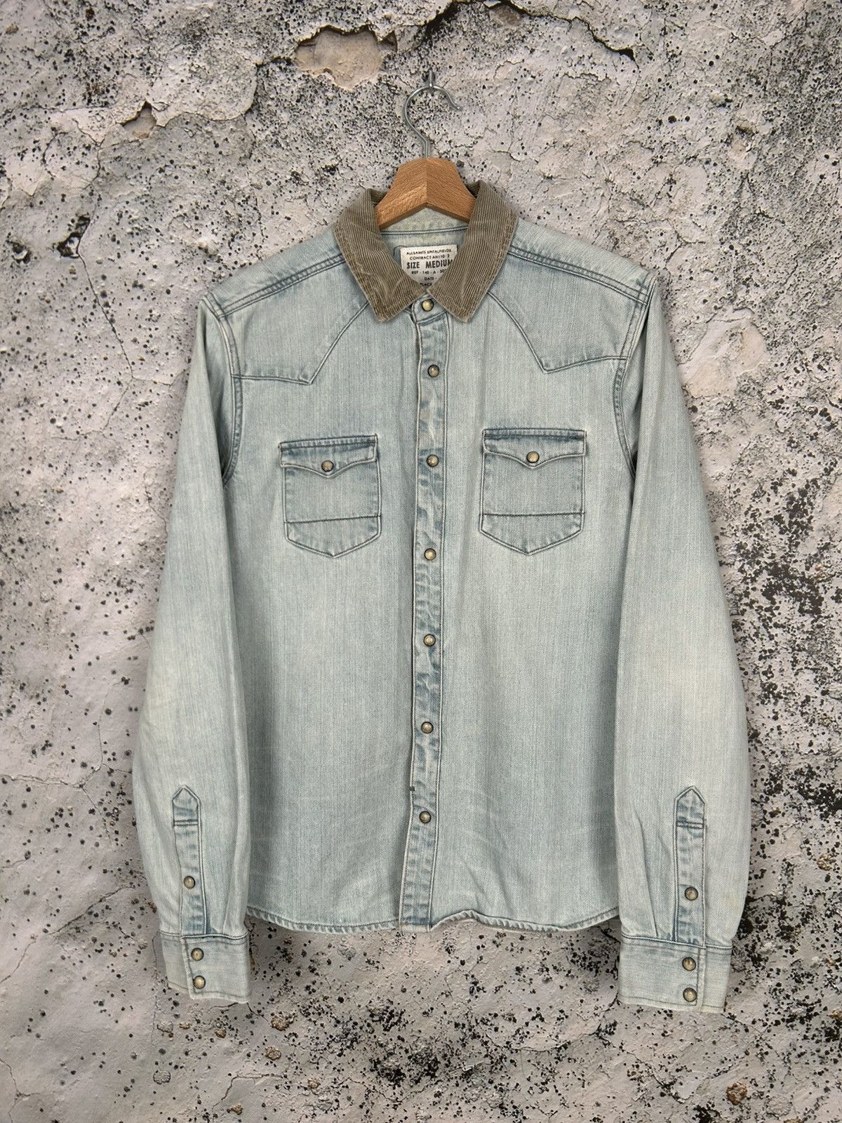 Allsaints Allsaints Denim Shirt Avant Garde Jeans Luxury Designer Size US M / EU 48-50 / 2 - 1 Thumbnail