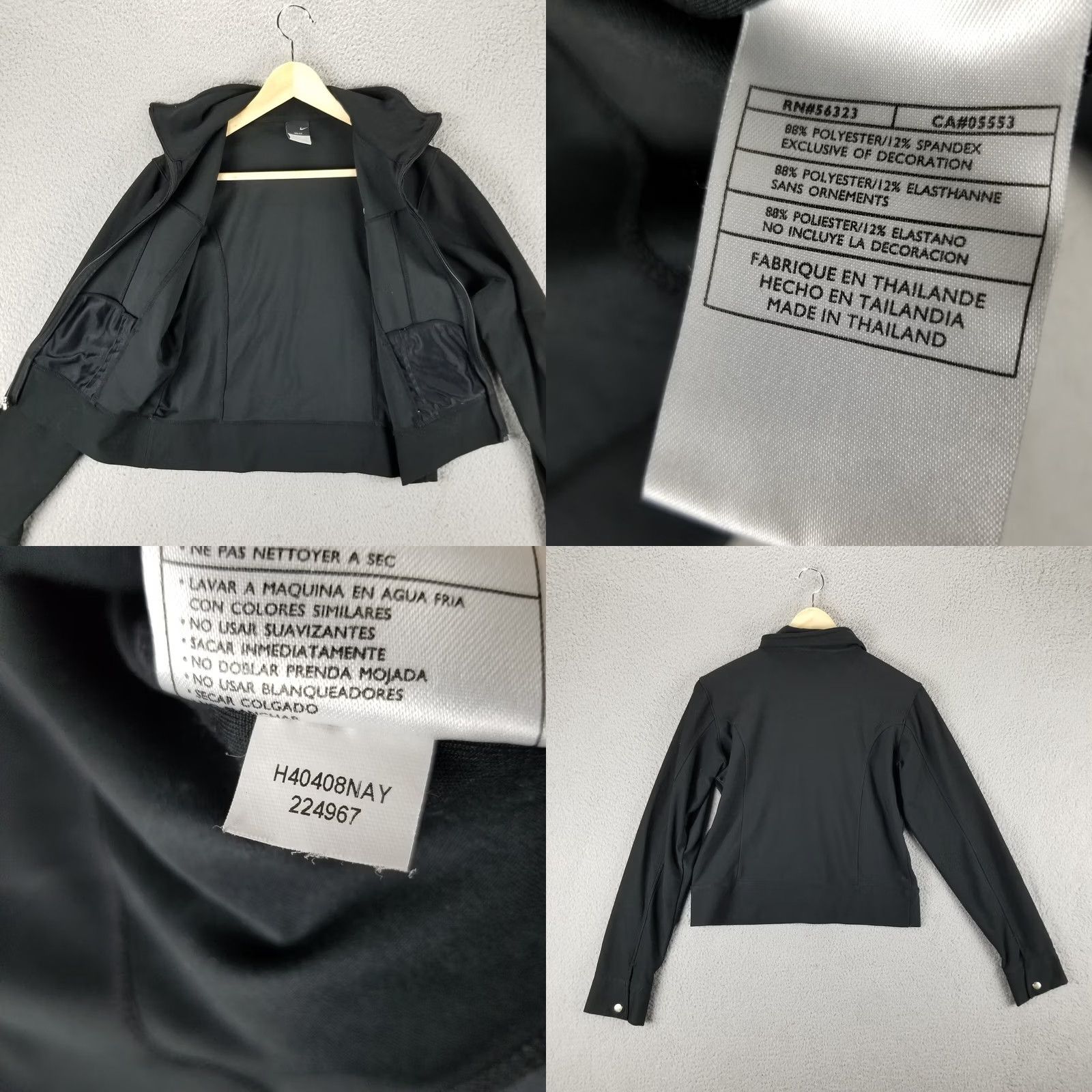 Nike VINTAGE Nike Jacket Women M Black Full Zip 90s Track Jacket Casual Activewear Coat Stadium Sports Weather Size M / US 6-8 / IT 42-44 - 8 Thumbnail