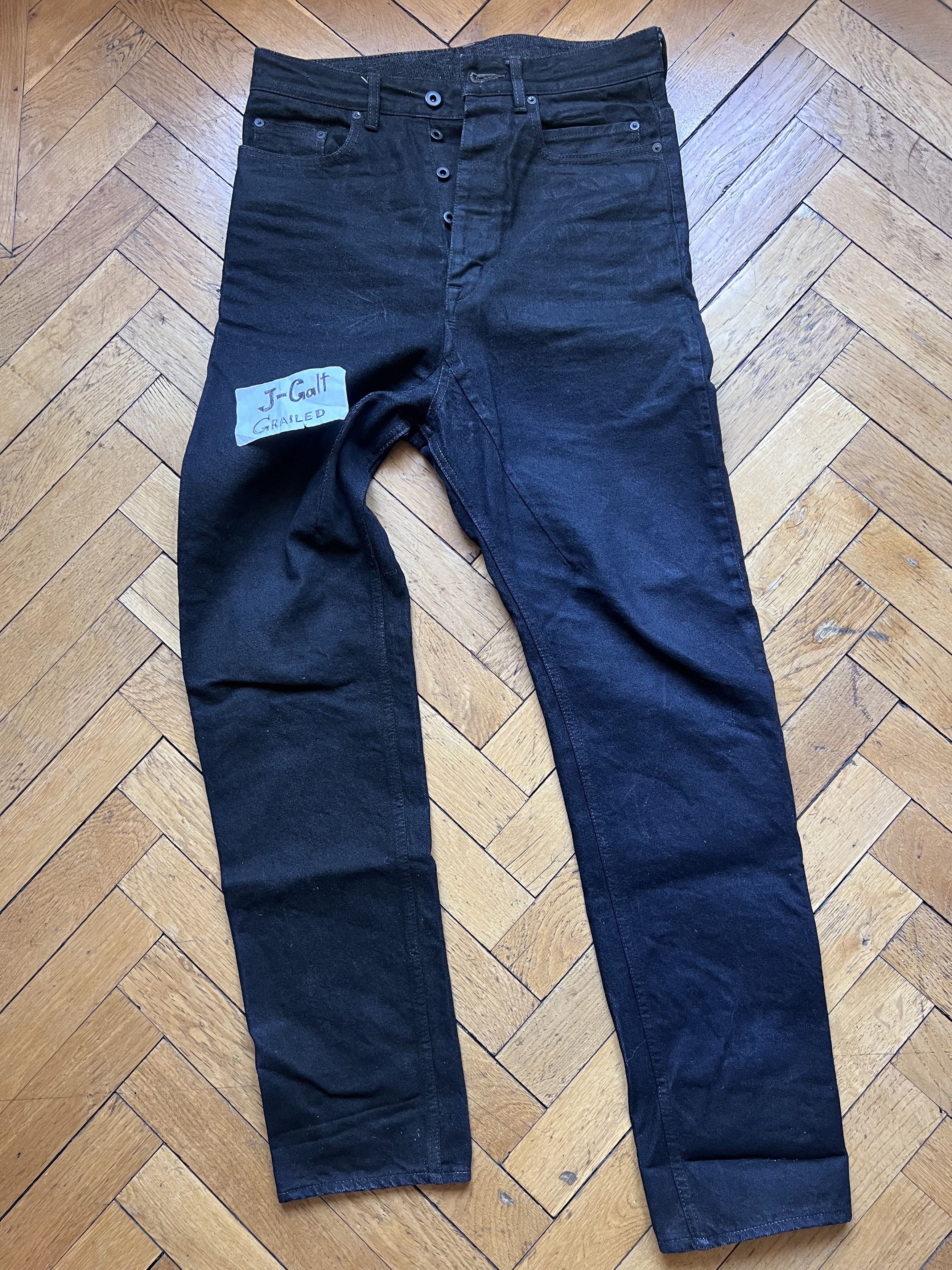 Rick Owens Collapse Cut Japan Denim / BlackWax