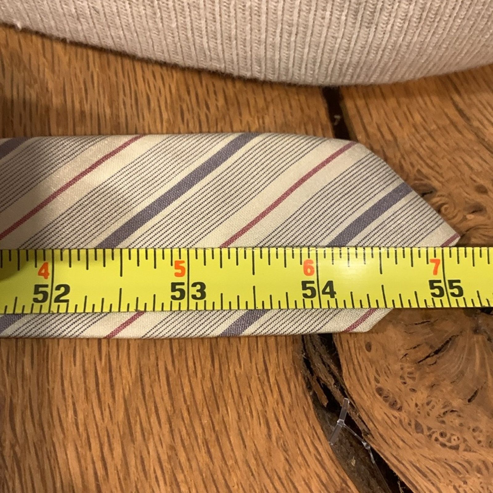 Yves Saint Laurent 80’s YSL Yves St Laurent 100% silk diagonal stripes necktie Size ONE SIZE - 9 Thumbnail