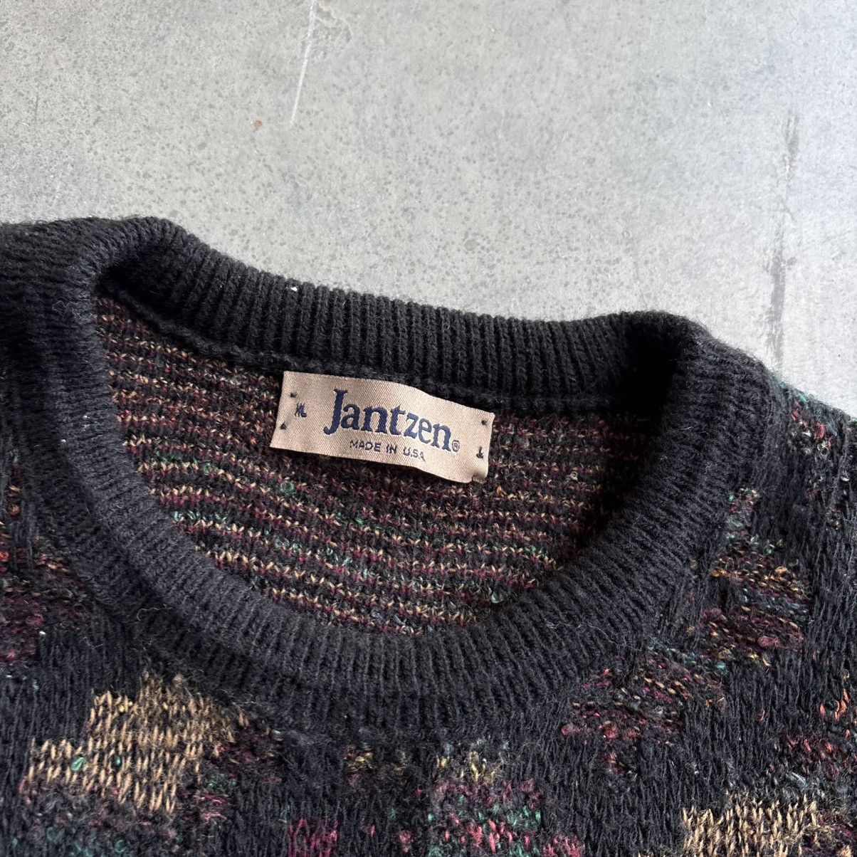 Jantzen Crazy Vintage 80's Jantzen Knit Sweater Maroon & Green L. Size US L / EU 52-54 / 3 - 5 Thumbnail