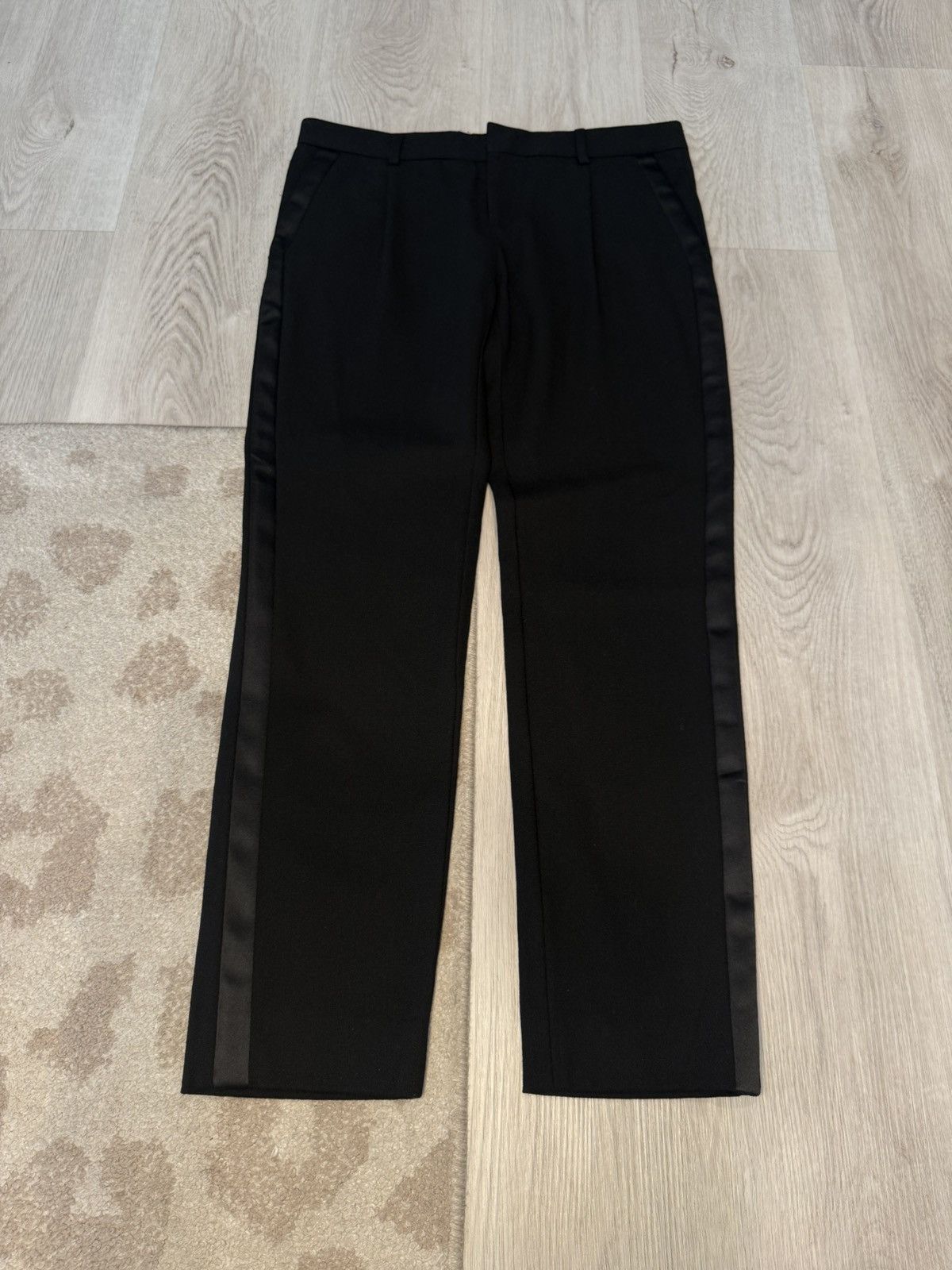Saint Laurent Paris s/s 2013 silk side seam wool dress pants!! Size US 30 / EU 46 - 1 Thumbnail