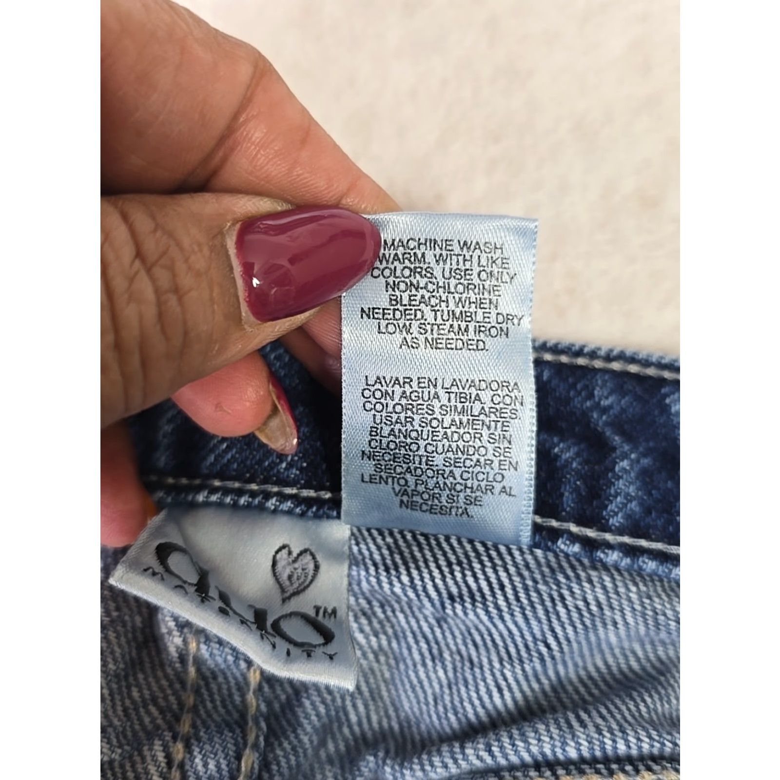 Denime Duo Maternity Jeans Blue Denim Women Size 6 Distressed Straight Denim Jeans Womens Size 28" / US 6 / IT 42 - 8 Thumbnail