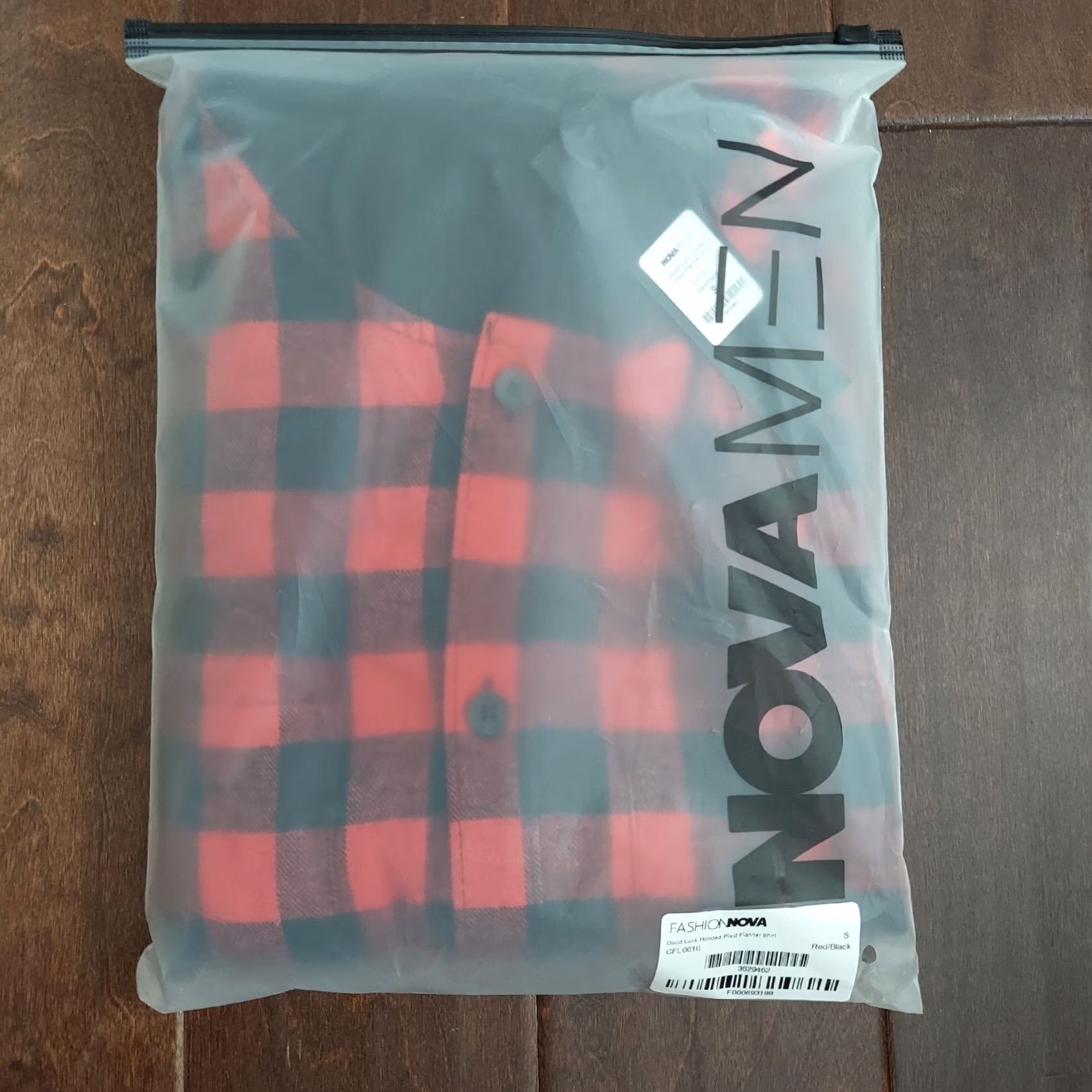 Fashion Nova Fashion Nova Men's Button-Up Plaid Flannel Shirt Hooded Red/Black Sz S Size US S / EU 44-46 / 1 - 3 Thumbnail