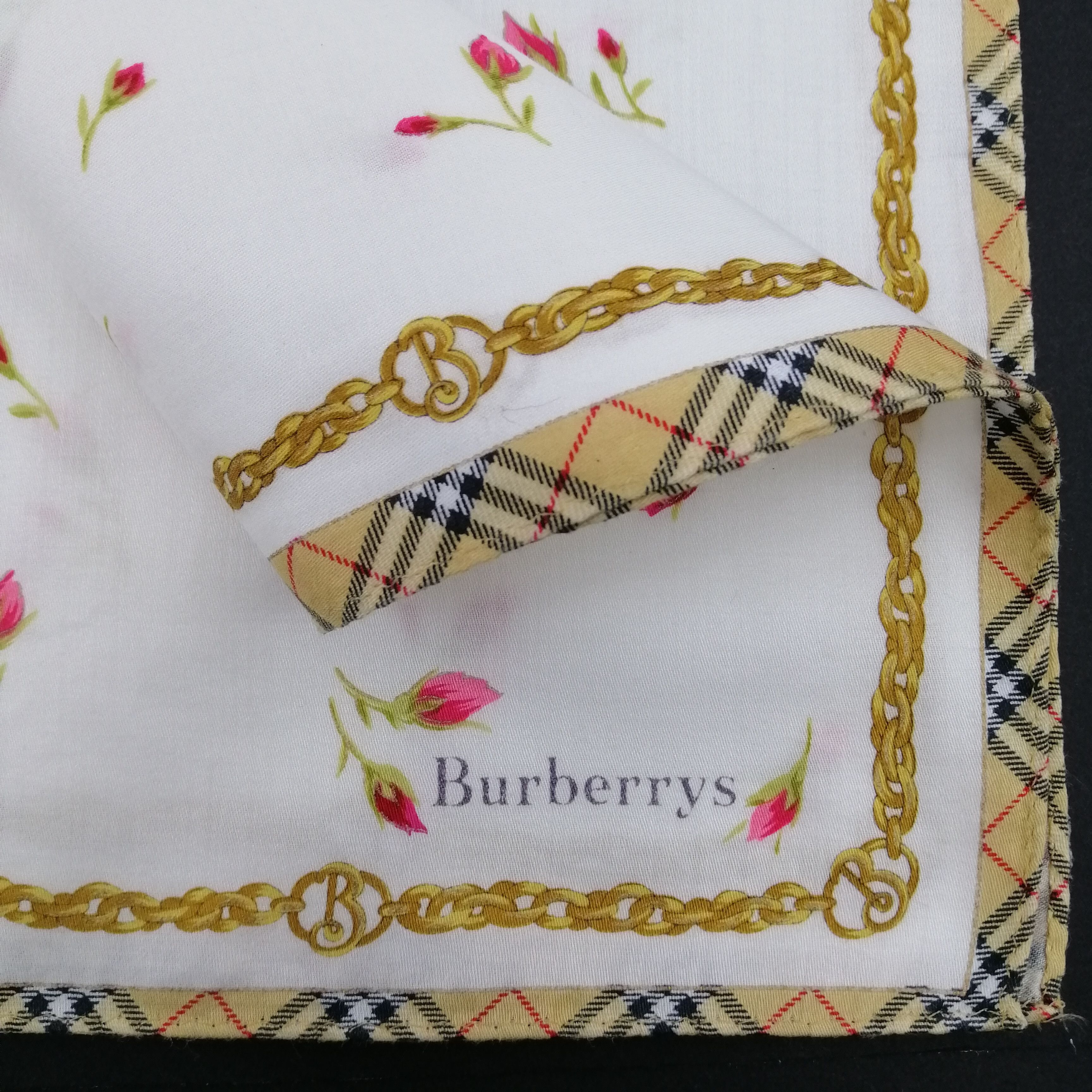 Burberry × Vintage Burberry Handkerchief/Neckerchief/Bandana-KD3126 Size ONE SIZE - 3 Thumbnail