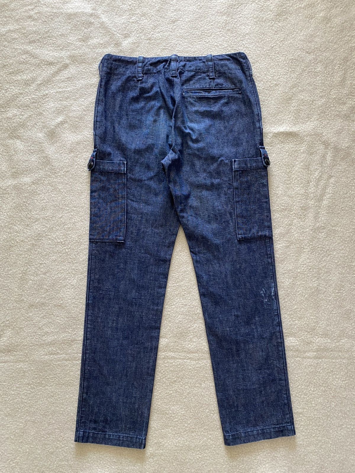Blue Blue Japan × Vintage Vintage Blue Blue Japan Pure Indigo Cargo Pants W28 Size US 28 / EU 44 - 4 Thumbnail