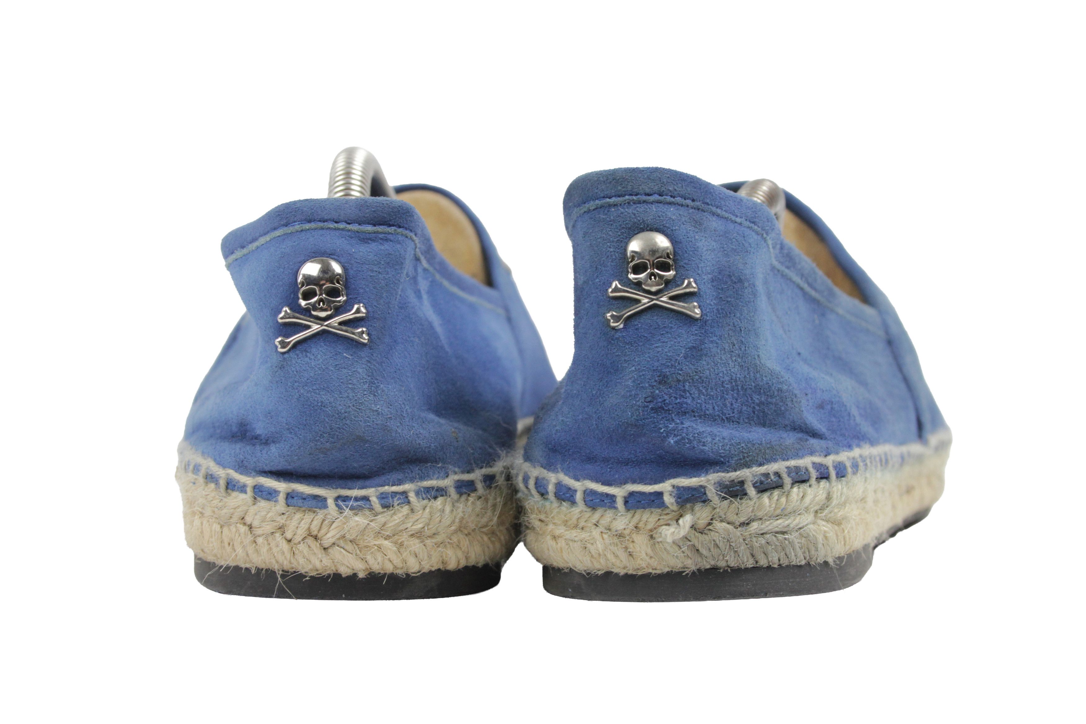 Philipp Plein Skull Logo Y2K Suede Espadrilles Size US 10 / EU 43 - 13 Thumbnail