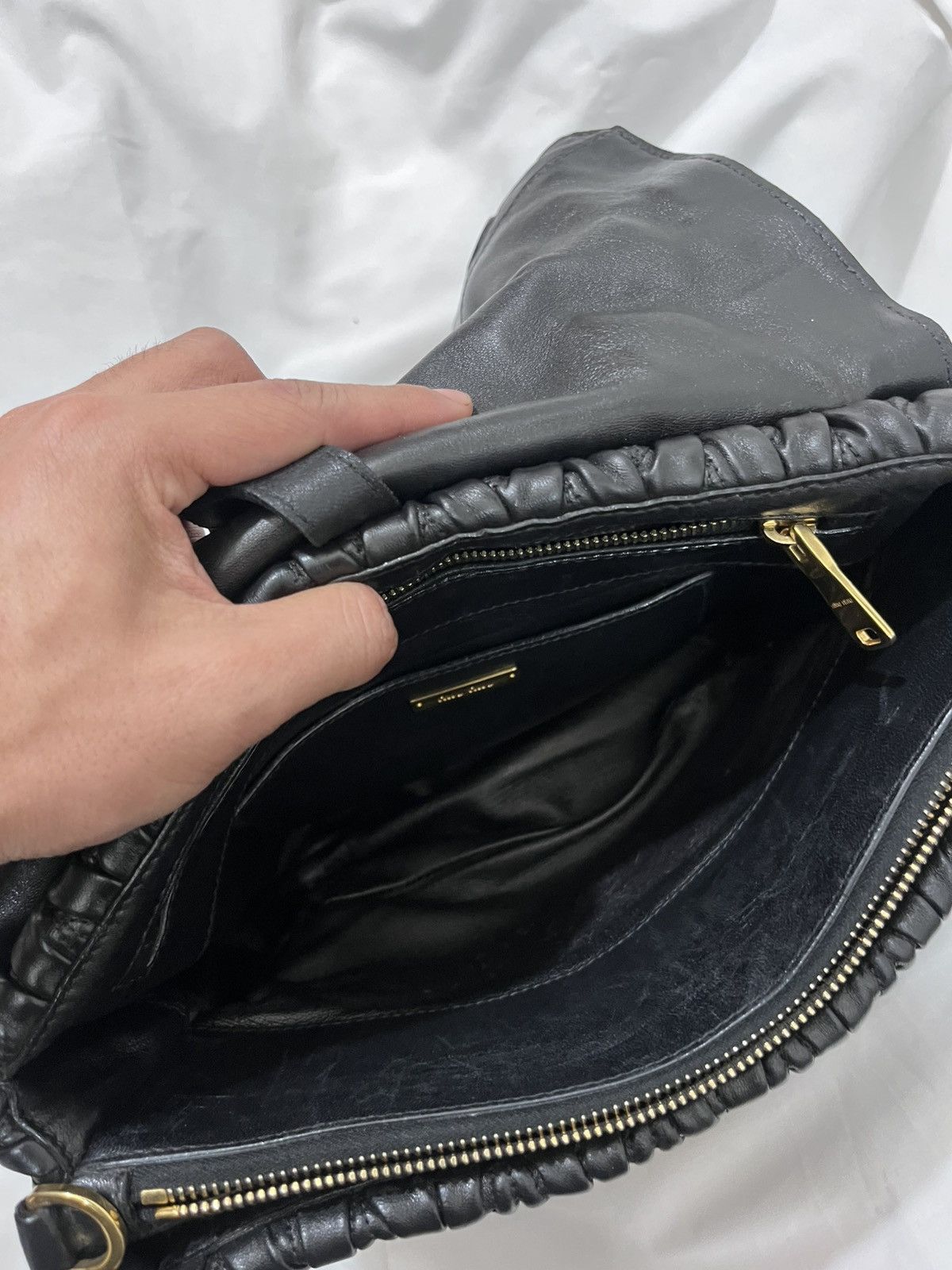 Miu Miu Miu Miu black matelassé Leather Push lockToo handle bag Size ONE SIZE - 11 Thumbnail
