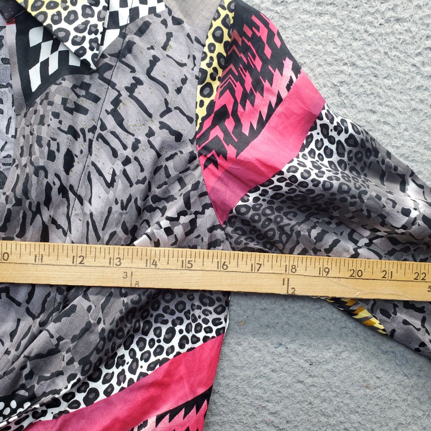 Vintage Mishca Womens Size S Multi Leopard Print Collared Tie Waist Open Front Mini Dress - Casual, Party/Cocktail Size S / US 4 / IT 40 - 7 Thumbnail