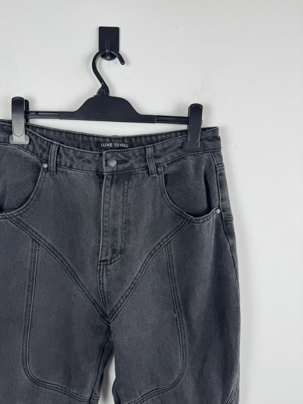 Vintage Luxe To Kill Avant Garde Opium Style Oversized Denim Jeans Size 30" / US 8 / IT 44 - 1 Thumbnail