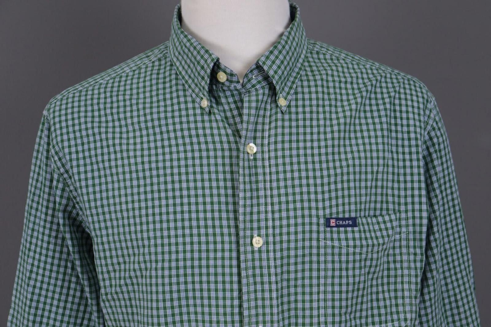 Chaps Men Chaps Easy Care Check Button Up Dress Shirt XL Size US XL / EU 56 / 4 - 2 Thumbnail