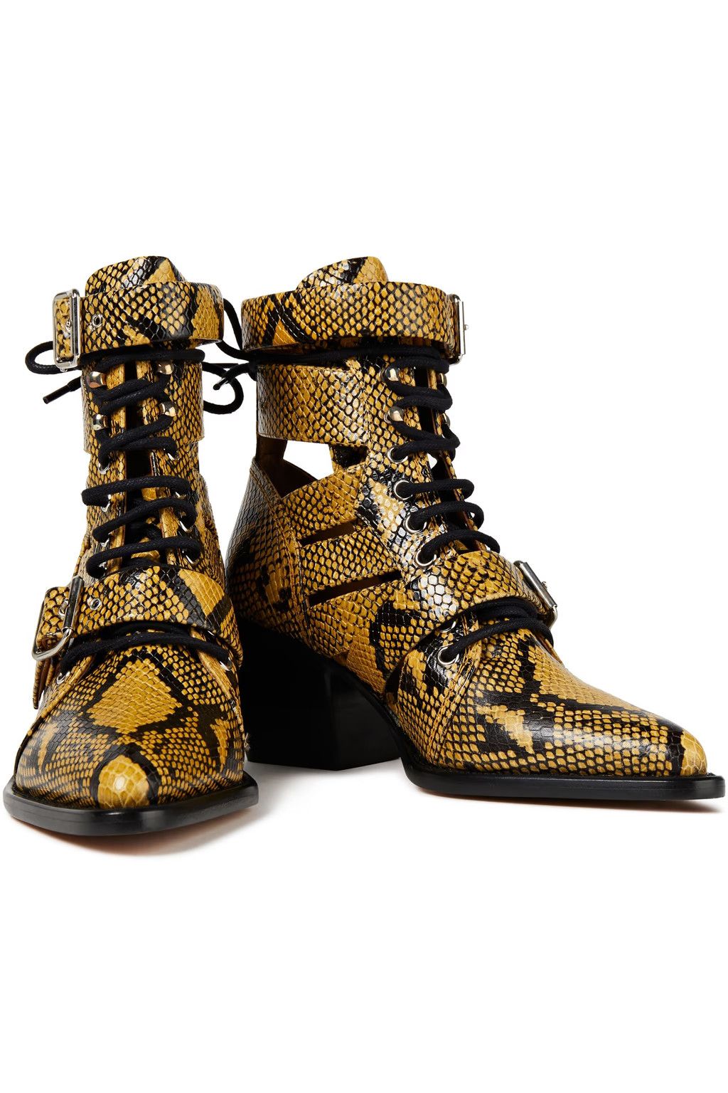 Chloe o1y0825 Ankle Boots in Marigold/Black Size US 5.5 / IT 35.5 - 4 Thumbnail