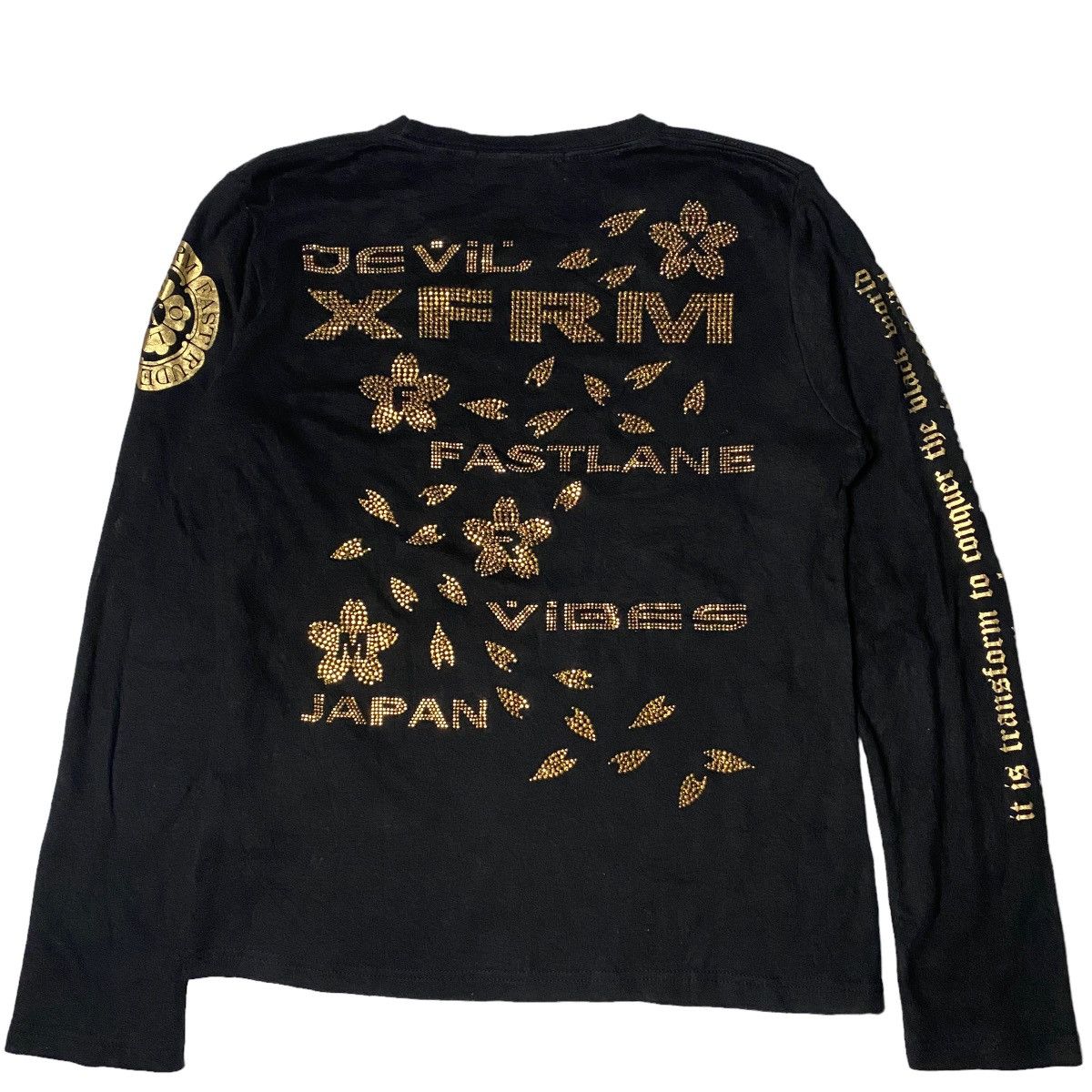Hysteric Glamour × If Six Was Nine × Japanese Brand 2000's Xfrm Devil Nippon Poem Longsleeve Size US S / EU 44-46 / 1 - 1 Thumbnail