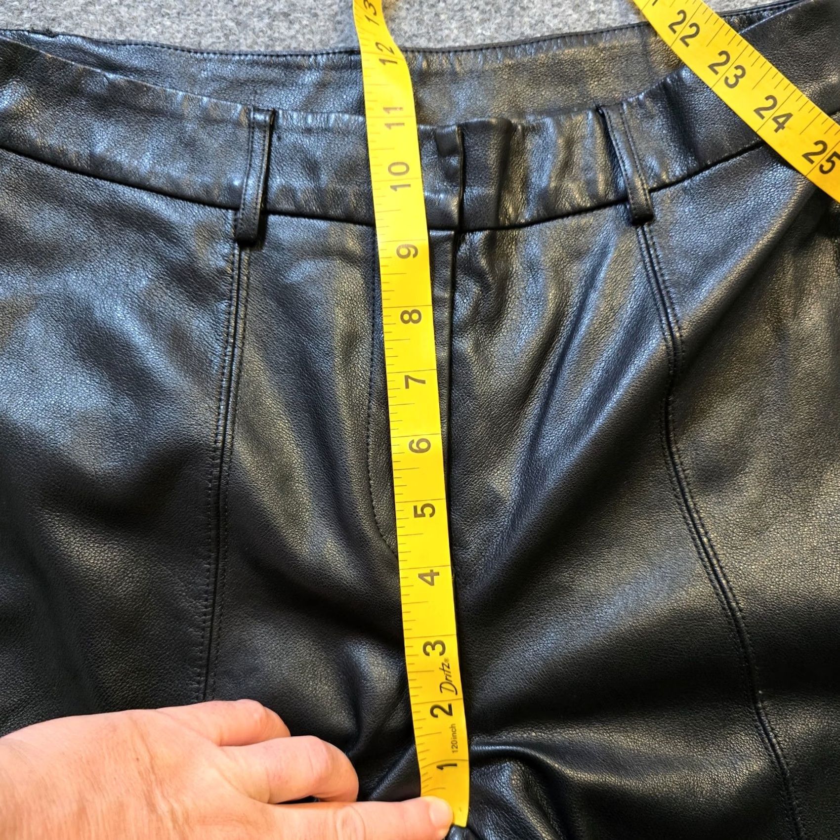 7 For All Mankind Seven For All Mankind Pants Womens M Black Wide-Leg Faux Leather Crop Shirt? Size 32" / US 10 / IT 46 - 7 Thumbnail