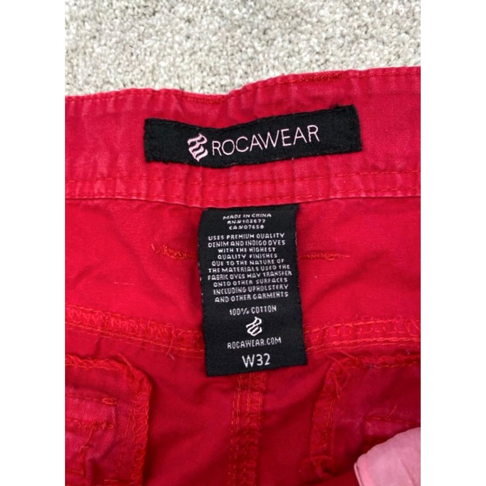 Rocawear VTG Rocawear Cargo Shorts Mens 32x12 Red 7-Pockets 100% Cotton 5587 Cargo Shorts Mens Red 90s Grunge Hip Hop Rocawear Size US 32 / EU 48 - 4 Thumbnail