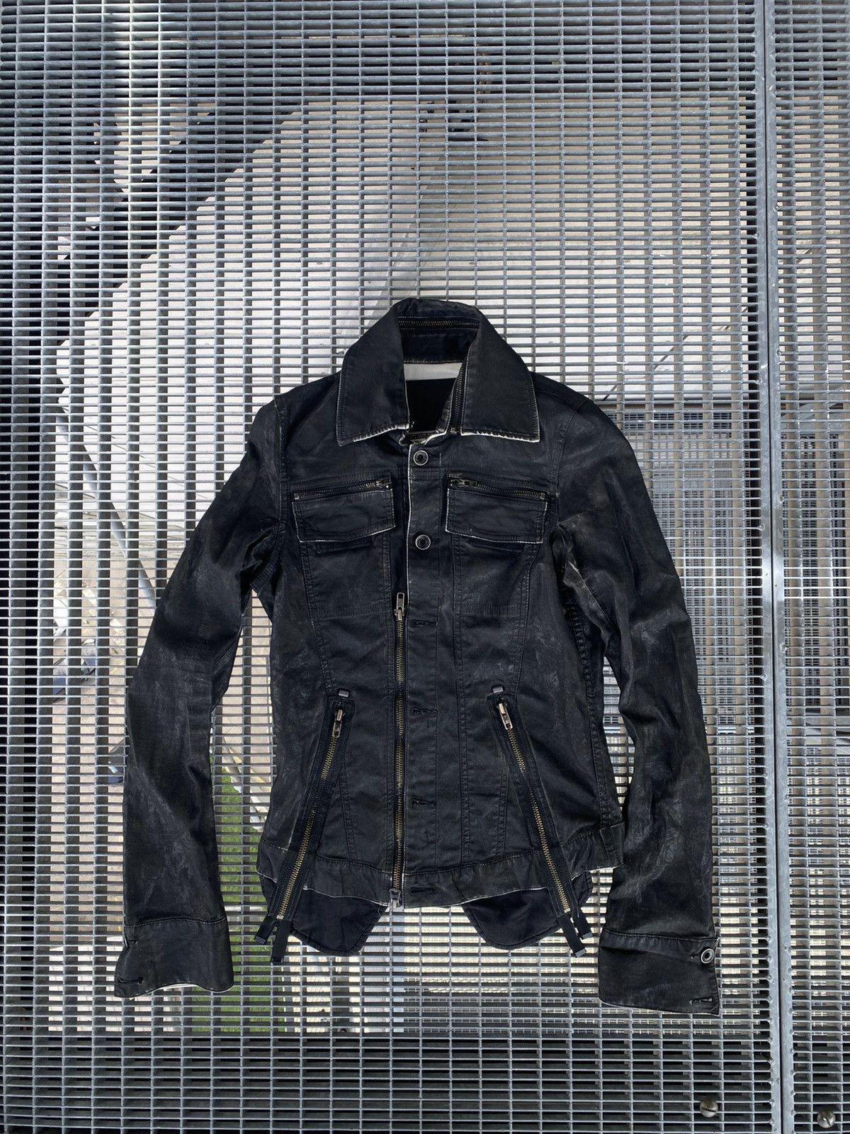 Le Grande Bleu (L.G.B.) Le Grande Bleu LGB Multizip Raw Wax Big Back Zip Jacket Size US S / EU 44-46 / 1 - 1 Thumbnail