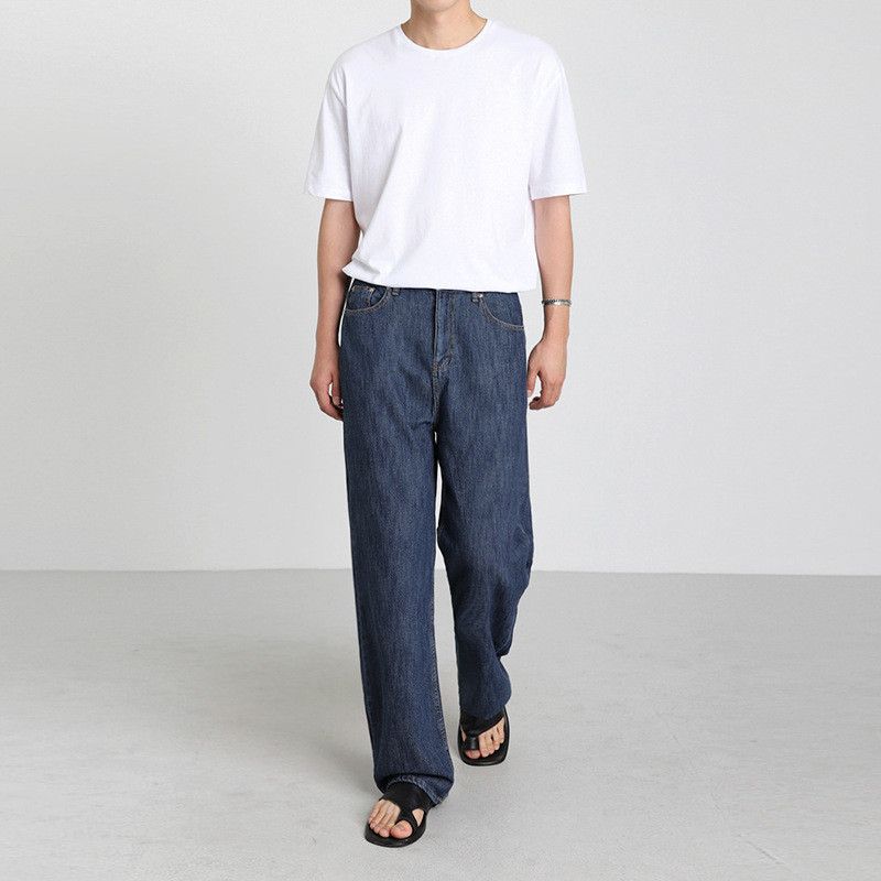 Japanese Brand × Jean Retro loose high street wide leg casual jeans Size US 32 / EU 48 - 1 Thumbnail