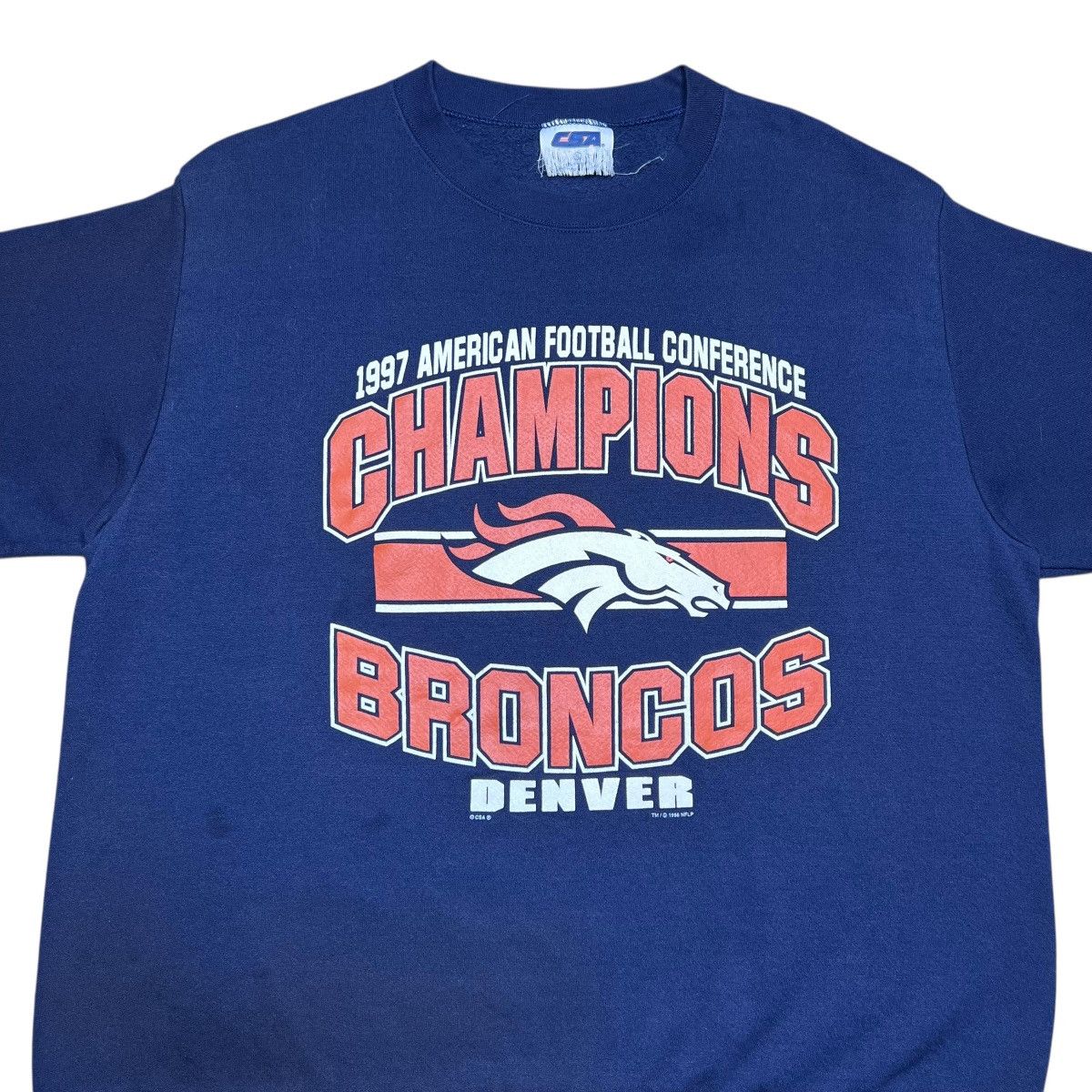 NFL Vintage 1997 NFL Denver Broncos AFC Champions Sweatshirt Size US XL / EU 56 / 4 - 4 Thumbnail