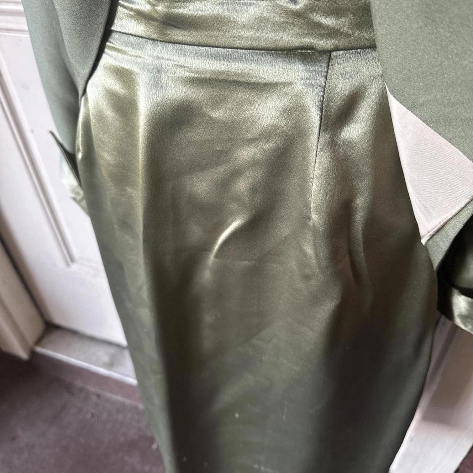 Other VINTAGE 60s 2 Pc Green Suit Set Jacket SkirtSkirt Large Size L / US 10 / IT 46 - 5 Thumbnail