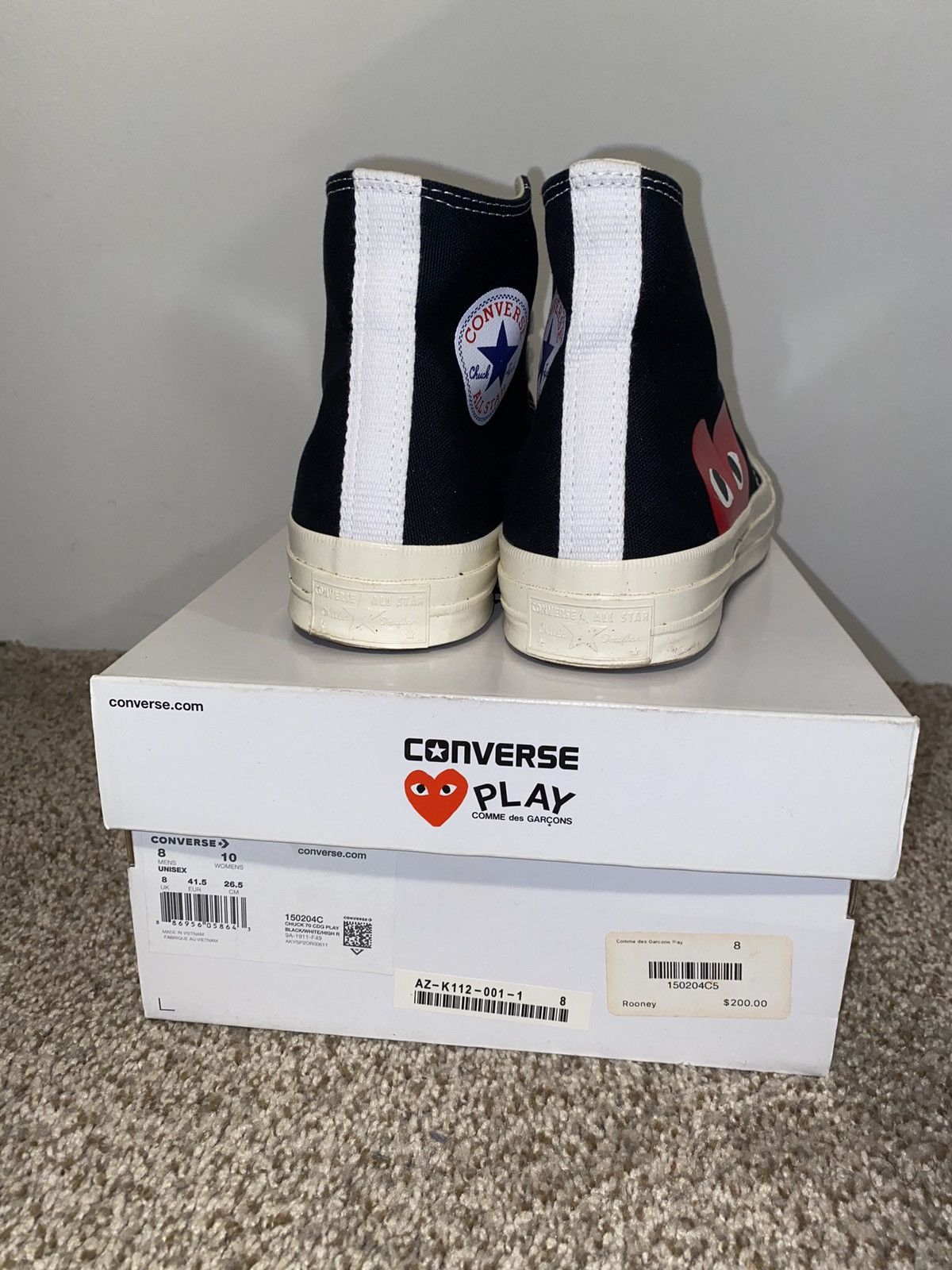 Comme des Garcons × Converse Comme des Garcons Converse Play Size US 8 / EU 41 - 2 Thumbnail