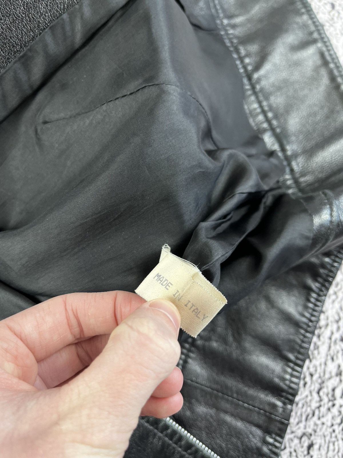 Trussardi Vintage 90s Trussardi leather jacket blazer opium 00s style Size L / US 10 / IT 46 - 16 Thumbnail