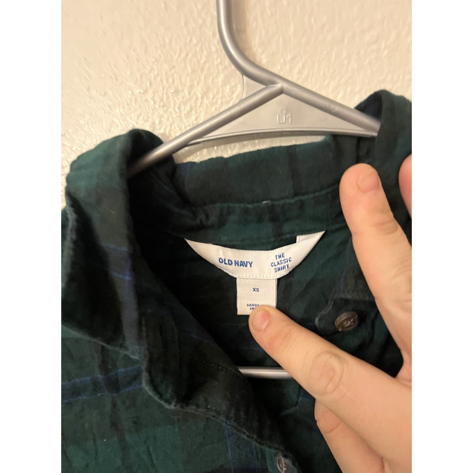 Old Navy Old Navy Button-Up Plaid Shirt Women’s XS Green Blue Casual Classic Size XS / US 0-2 / IT 36-38 - 3 Thumbnail