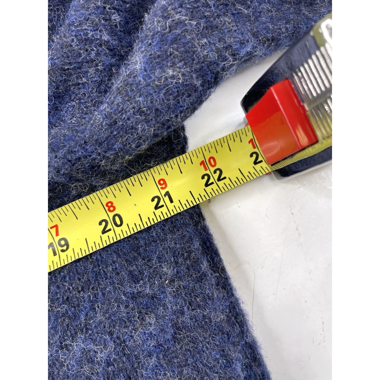 J.Crew J.CREW Sweater Pullover Mens Large Wool 100% Brushed Polo Collar Solid Blue Navy Heather Pacific Blue Size US L / EU 52-54 / 3 - 6 Thumbnail