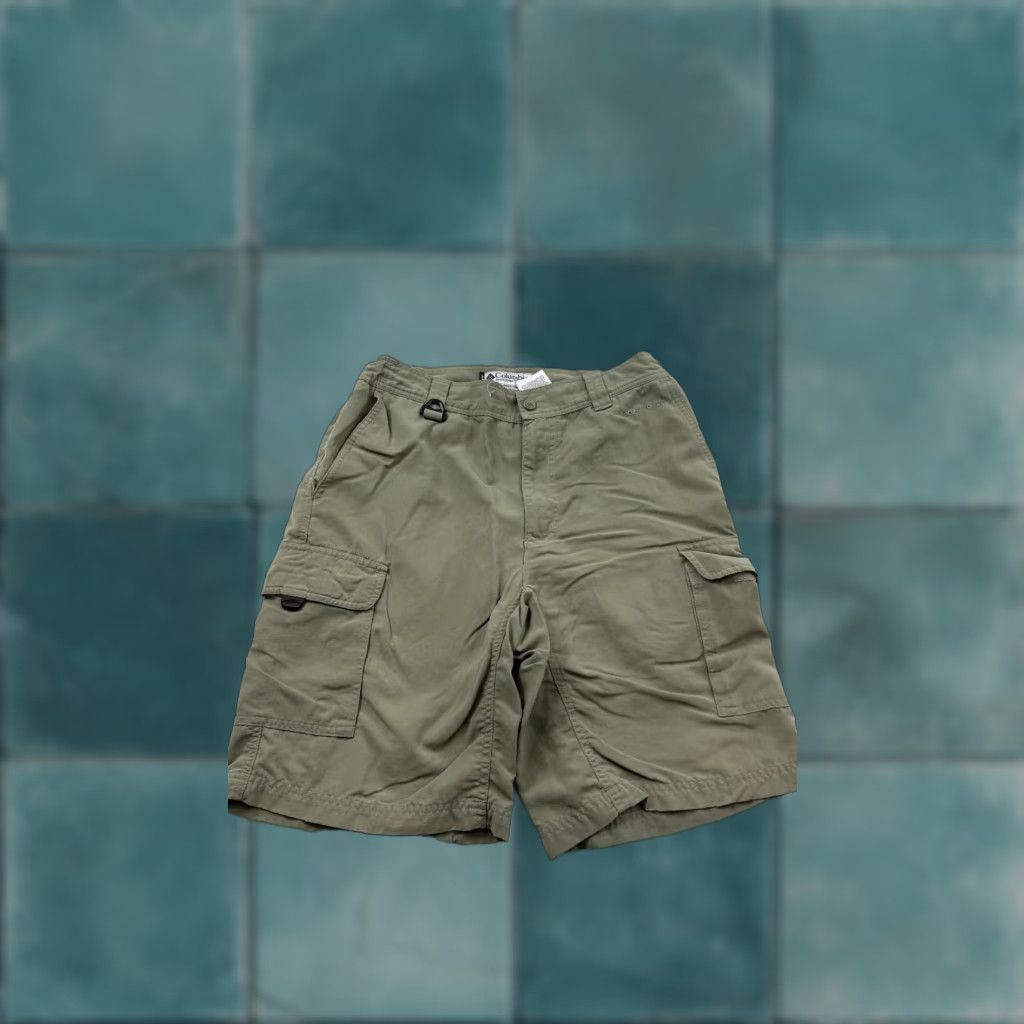 Vintage Columbia Cargo Shorts Men Small Green Outdoor Regular Fit Utility Pockets Size US 29 - 1 Thumbnail