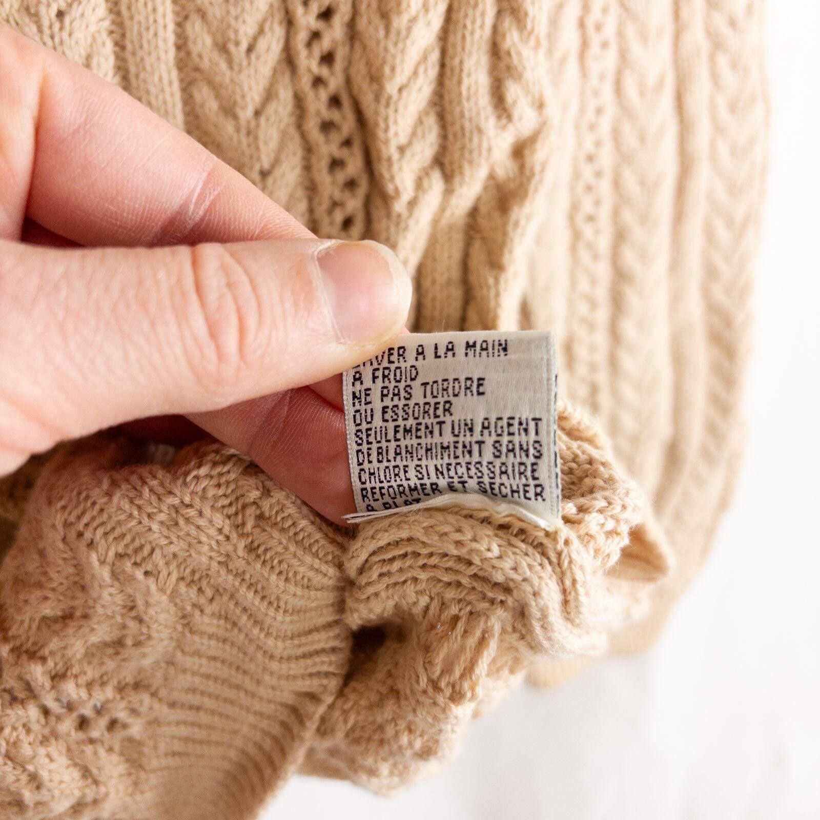 Other Talbots Vintage Tan Cable Knit Cardigan Womens Large Size L / US 10 / IT 46 - 10 Thumbnail